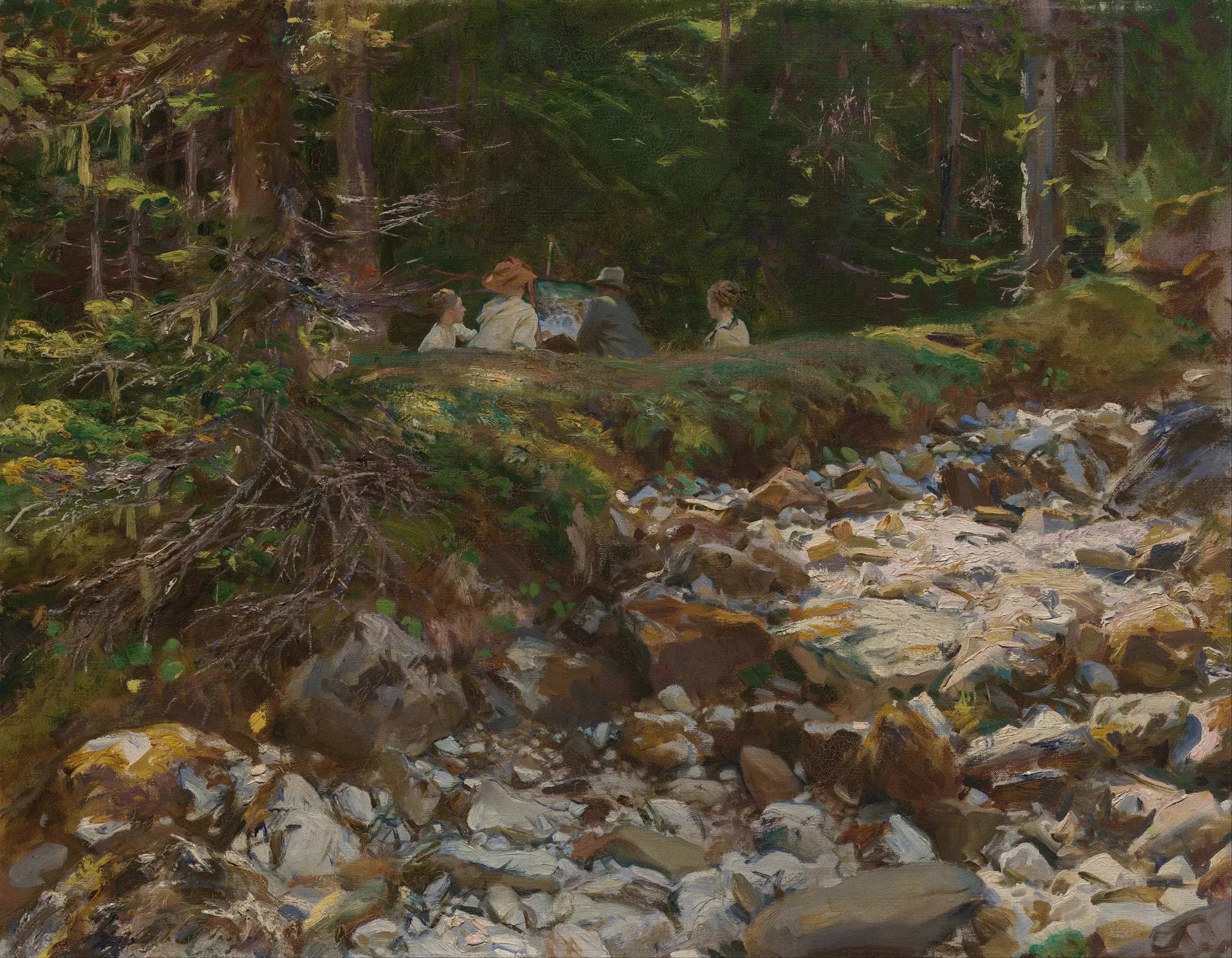 Le maître et ses élèves - John Singer Sargent image 1 reproduction artisanale de tableau