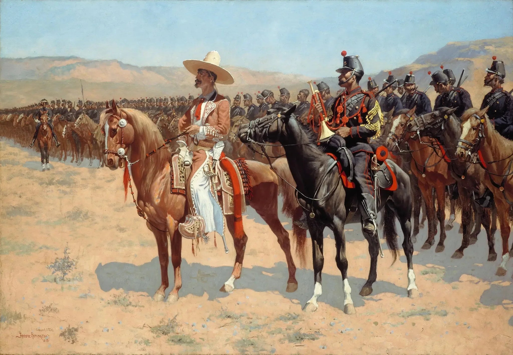 Le major mexicain - Frederic Remington image 1 reproduction de peinture à l’huile
