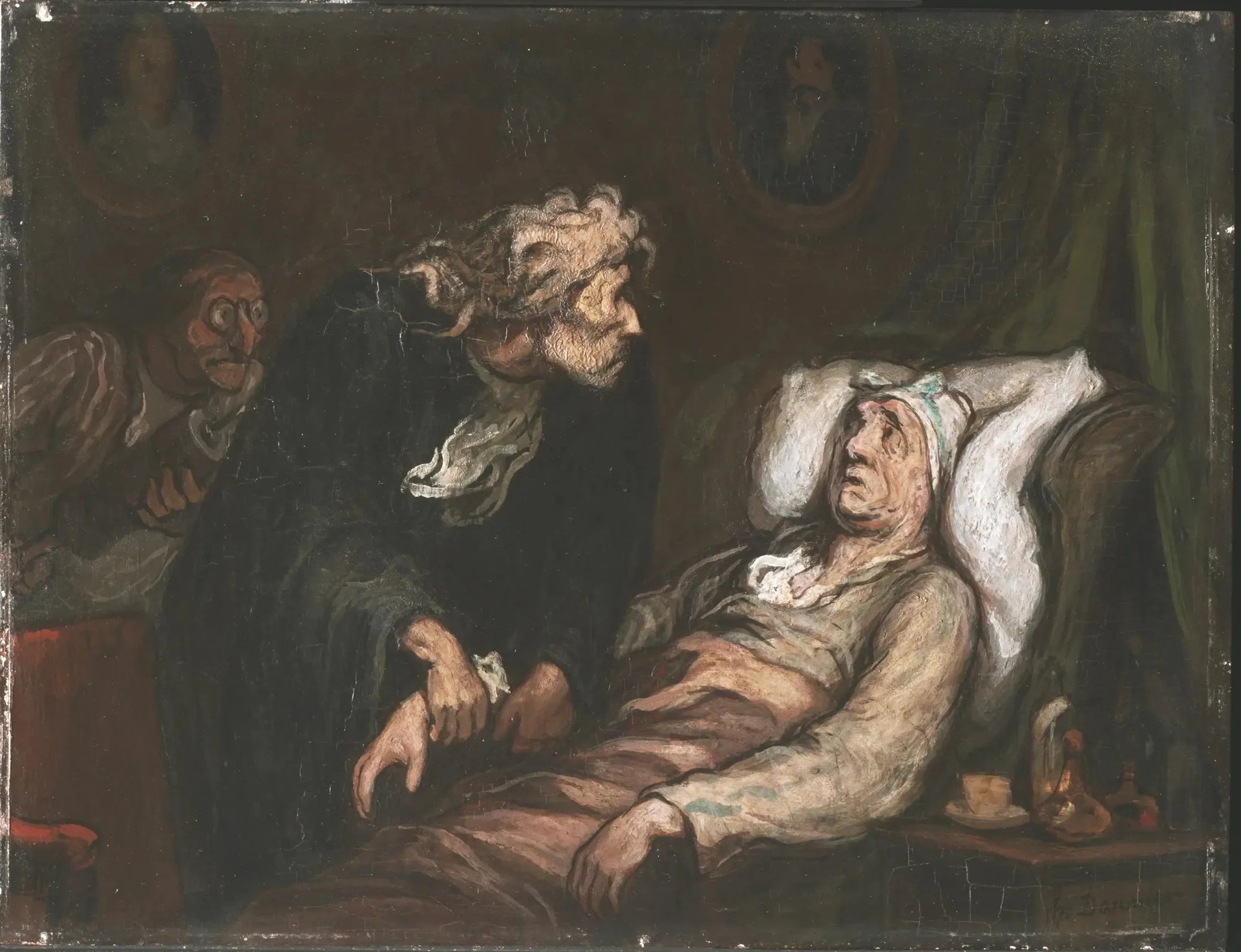 Le Malade imaginaire - Honoré Daumier image 1 copie peinte à la main à l’huile