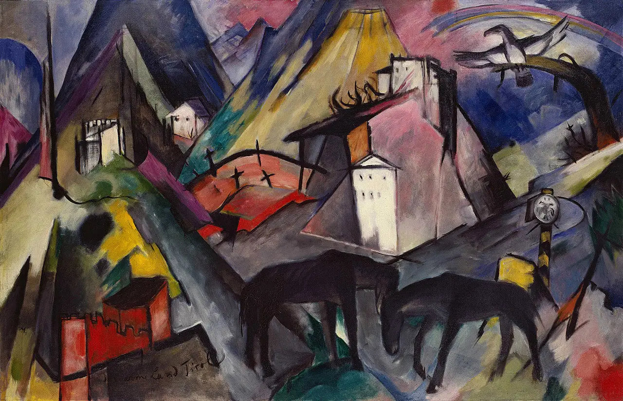 Le malheureux pays du Tyrol - Franz Marc image 1 reproduction d’œuvre d’art à l’huile