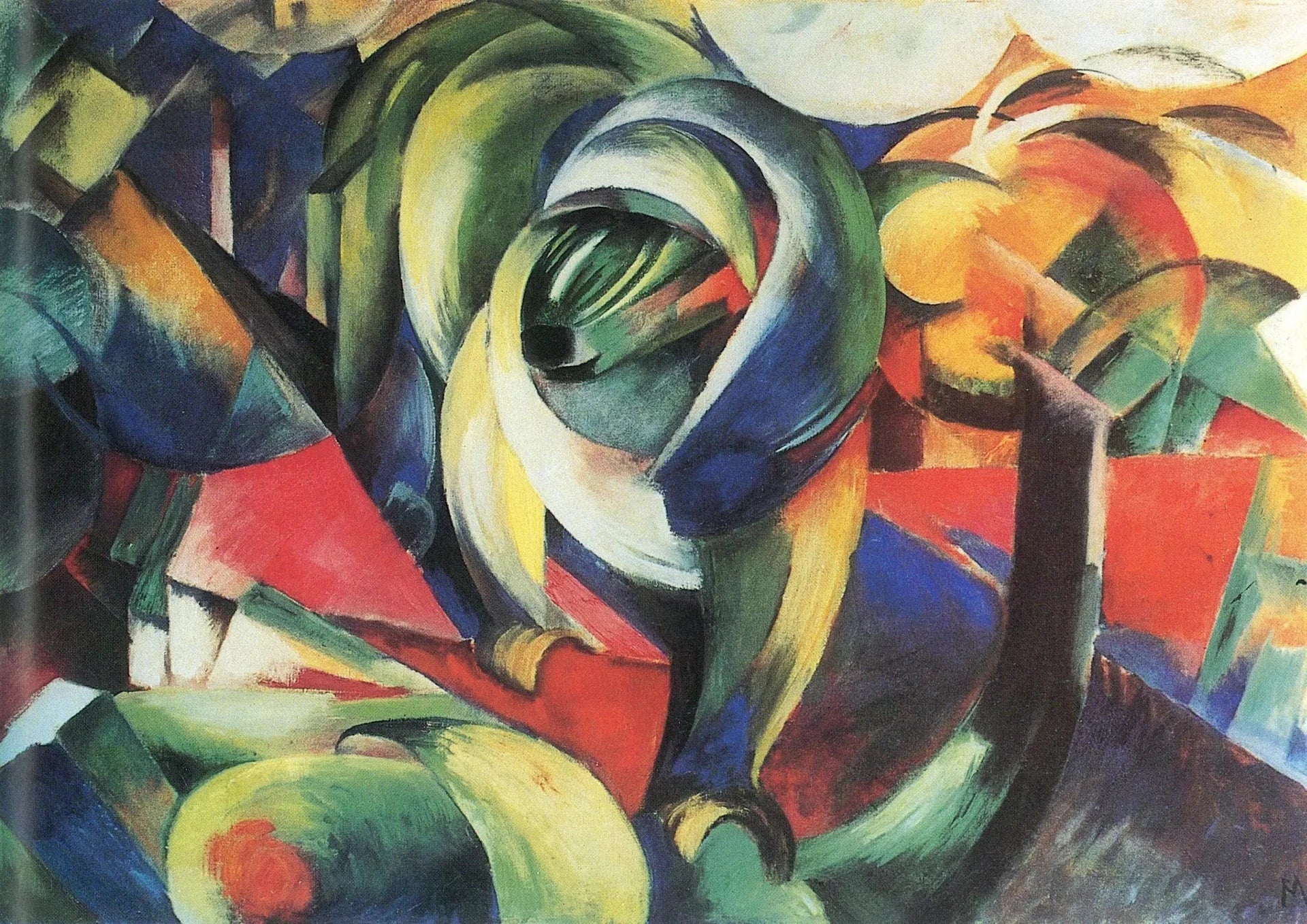 Le Mandrill - Franz Marc image 1 copie peinte à la main à l’huile