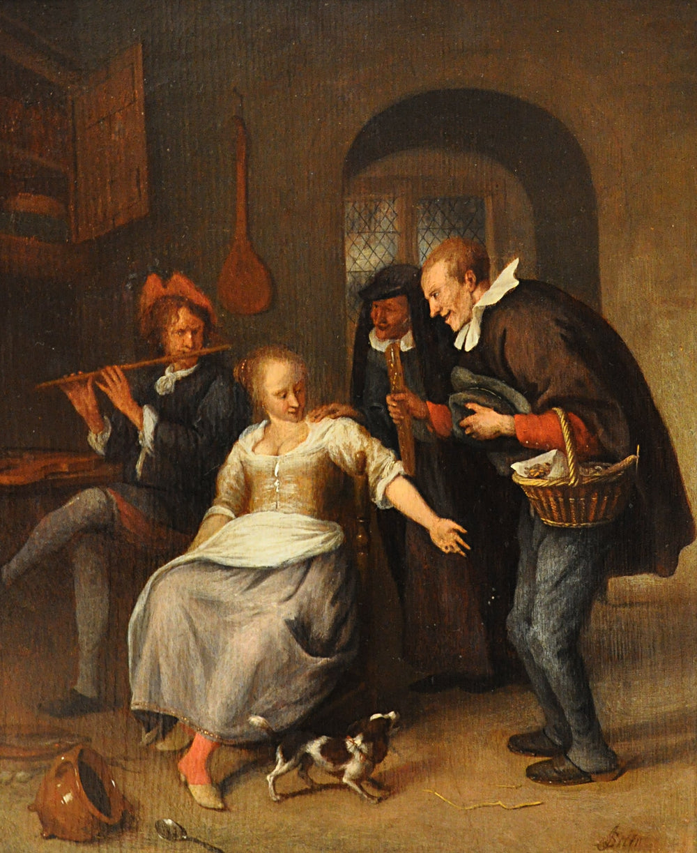 Le marchand d'oublies - Jan Steen image 1 reproduction réalisée par Alpha Reproduction