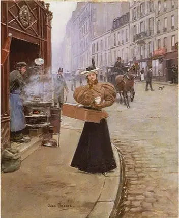 Le Marchand de marrons - Jean Béraud image 1 reproduction de peinture à l’huile