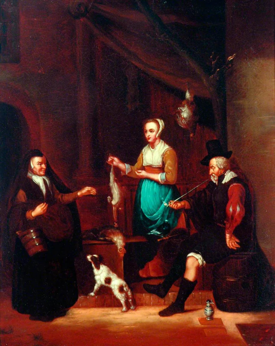 Le marchand de volaille - Gabriel Metsu image 1 reproduction de peinture à l’huile