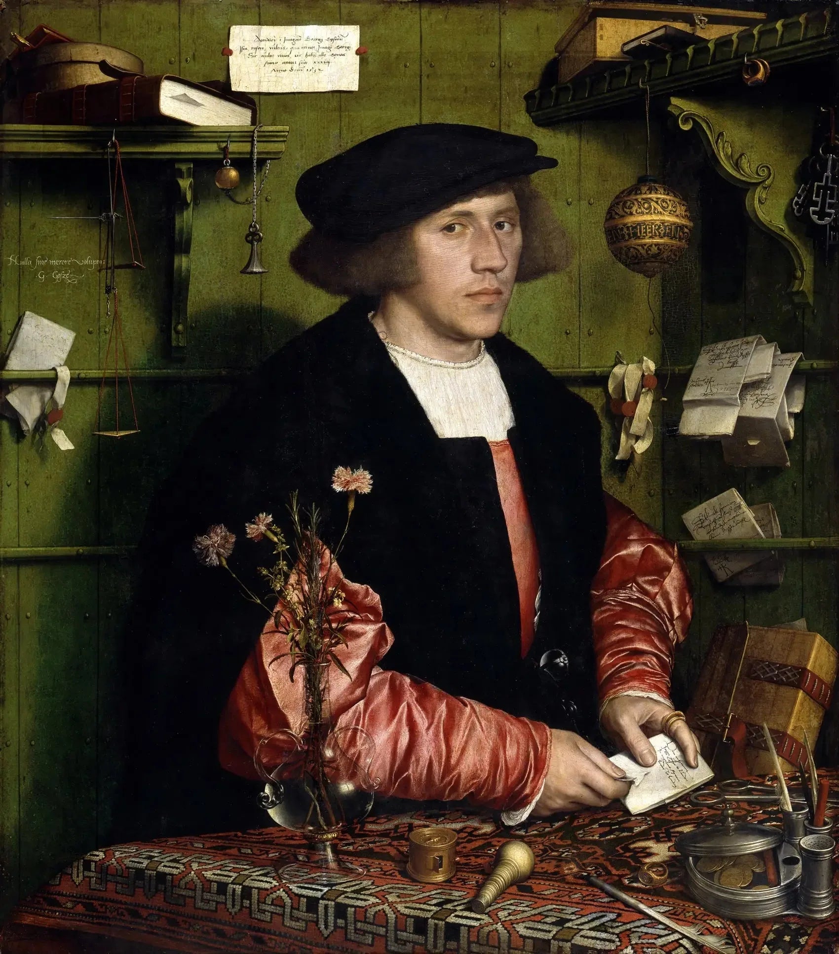 Le Marchand Georg Gisze - Hans Holbein le Jeune image 1 tableau peint à l’huile sur toile