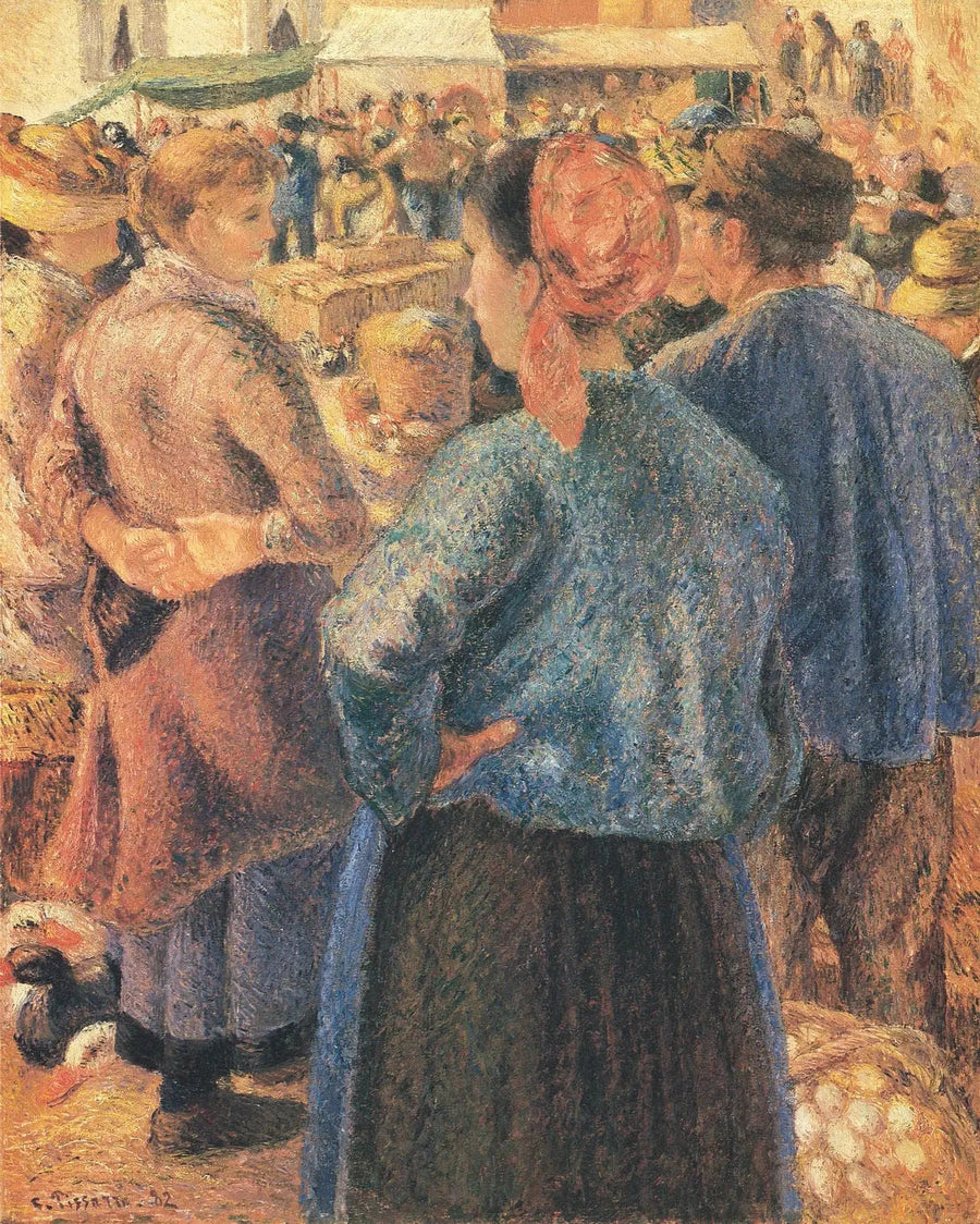 Le Marché à la volaille, Pontoise - Camille Pissarro