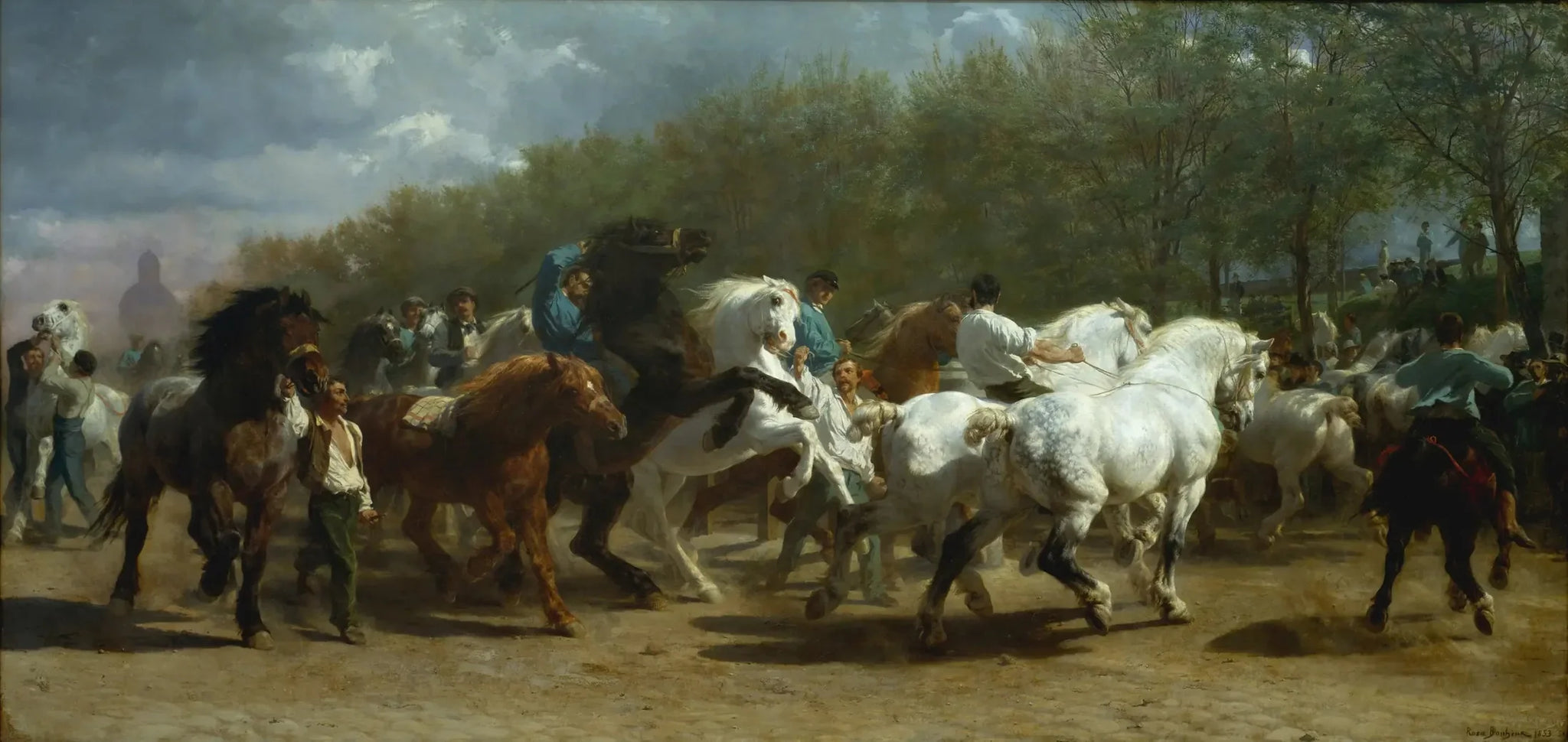 Le Marché aux chevaux - Rosa Bonheur image 1 reproduction artisanale de tableau