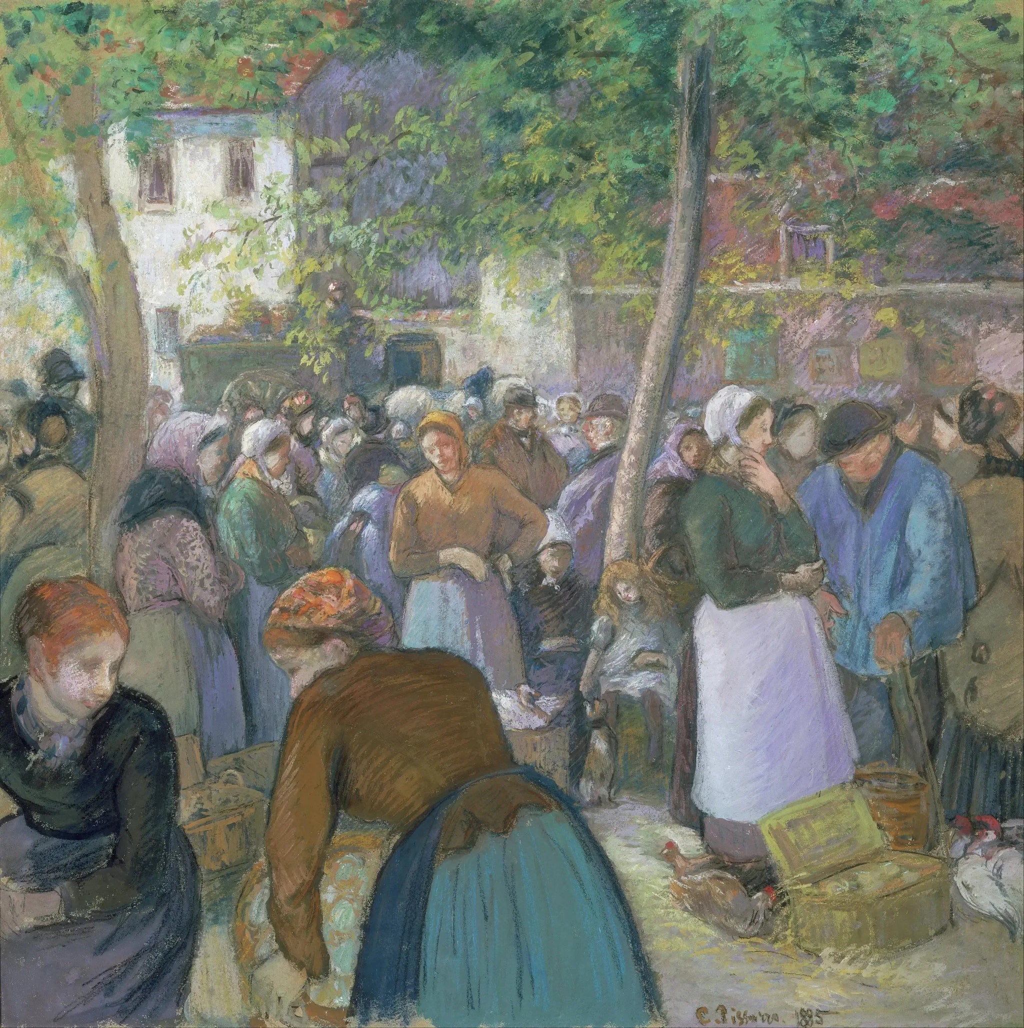 Le marché de Gisors - Camille Pissarro image 1 copie de tableau peinte à la main