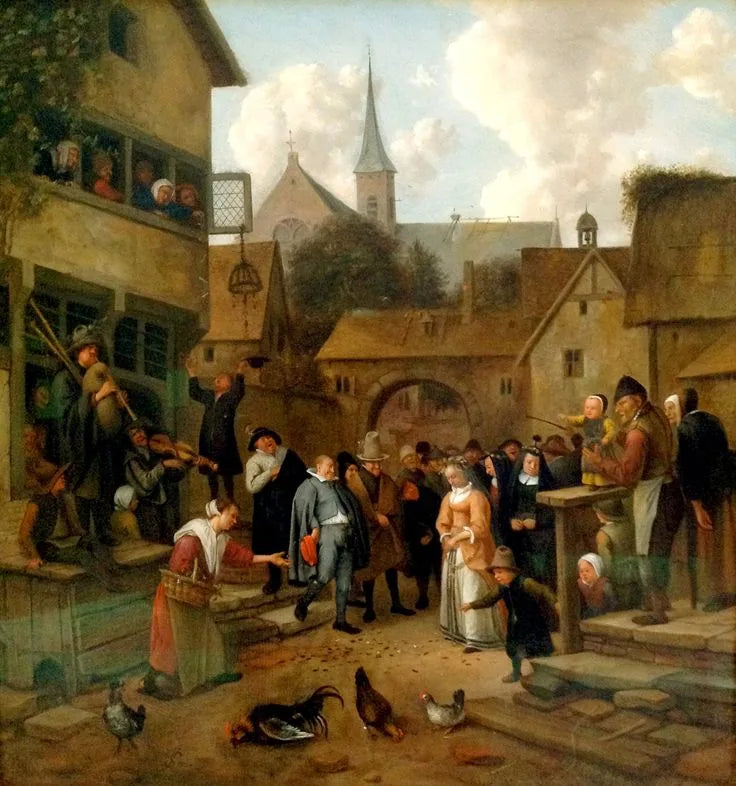 Le mariage au village - Jan Steen image 1 reproduction artisanale de tableau