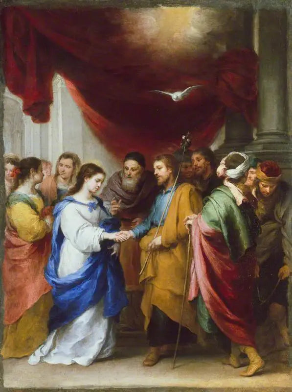 Le Mariage de la Vierge - Bartolomé Esteban Murillo image 1 reproduction d’œuvre d’art à l’huile