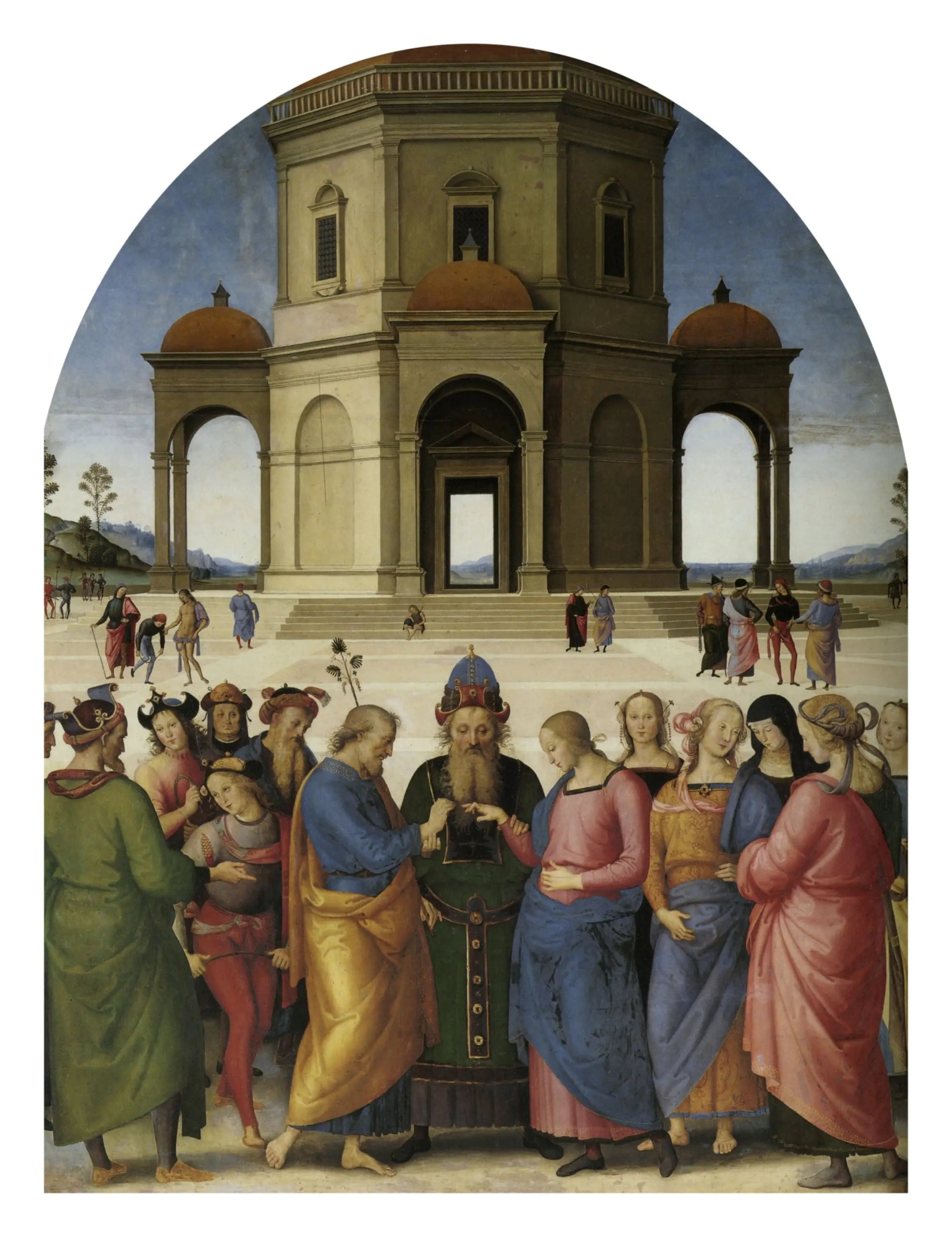 Le Mariage de la Vierge - Pietro Perugino image 1 copie peinte à la main à l’huile
