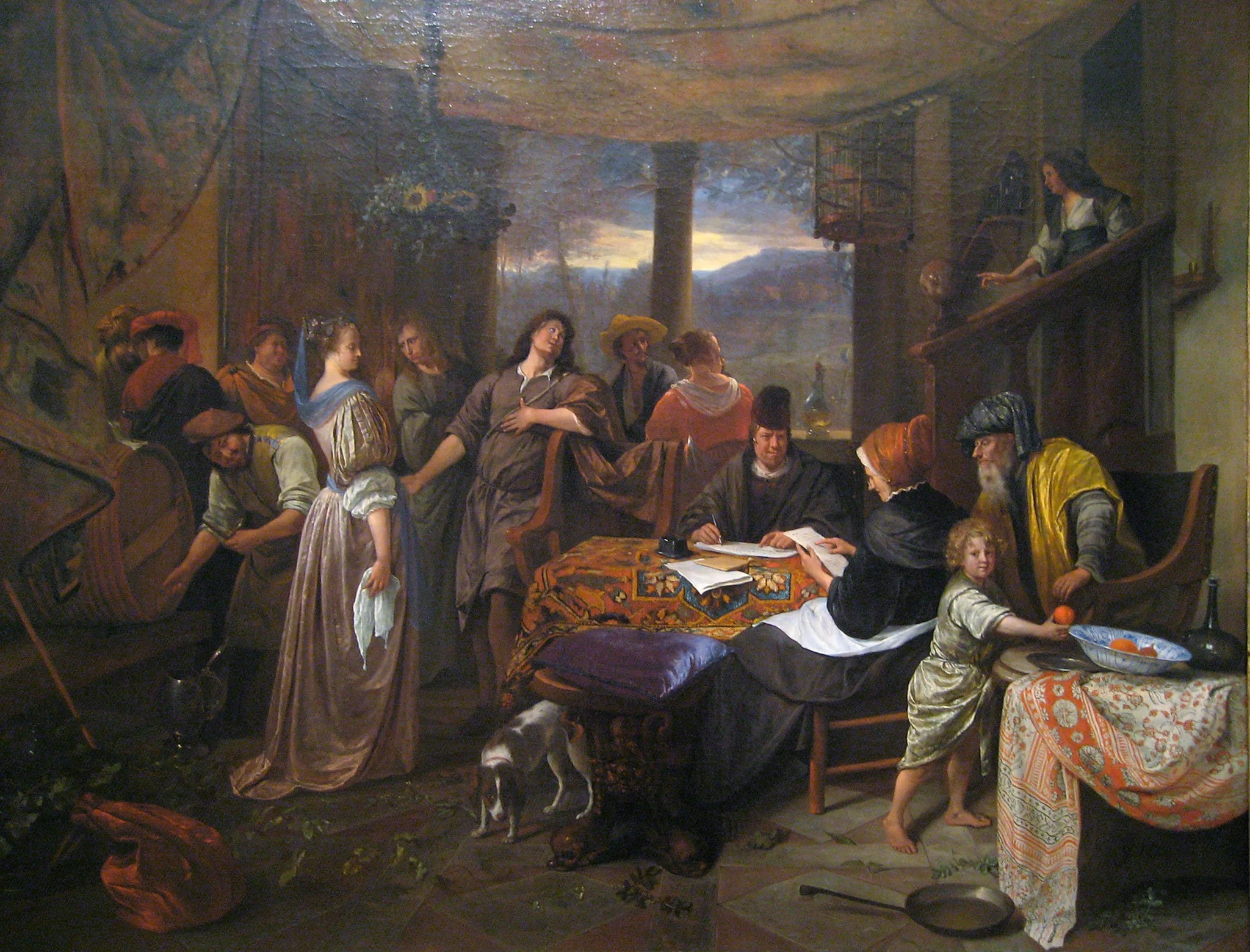 Le mariage de Tobias et Sarah (Le contrat de mariage) - Jan Steen image 1 tableau peint à l’huile sur toile