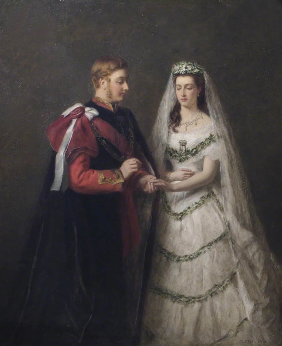 Le mariage du prince et de la princesse de Galles (futurs Édouard VII et reine Alexandra) - William Powell Frith image 1 tableau peint à l’huile sur toile