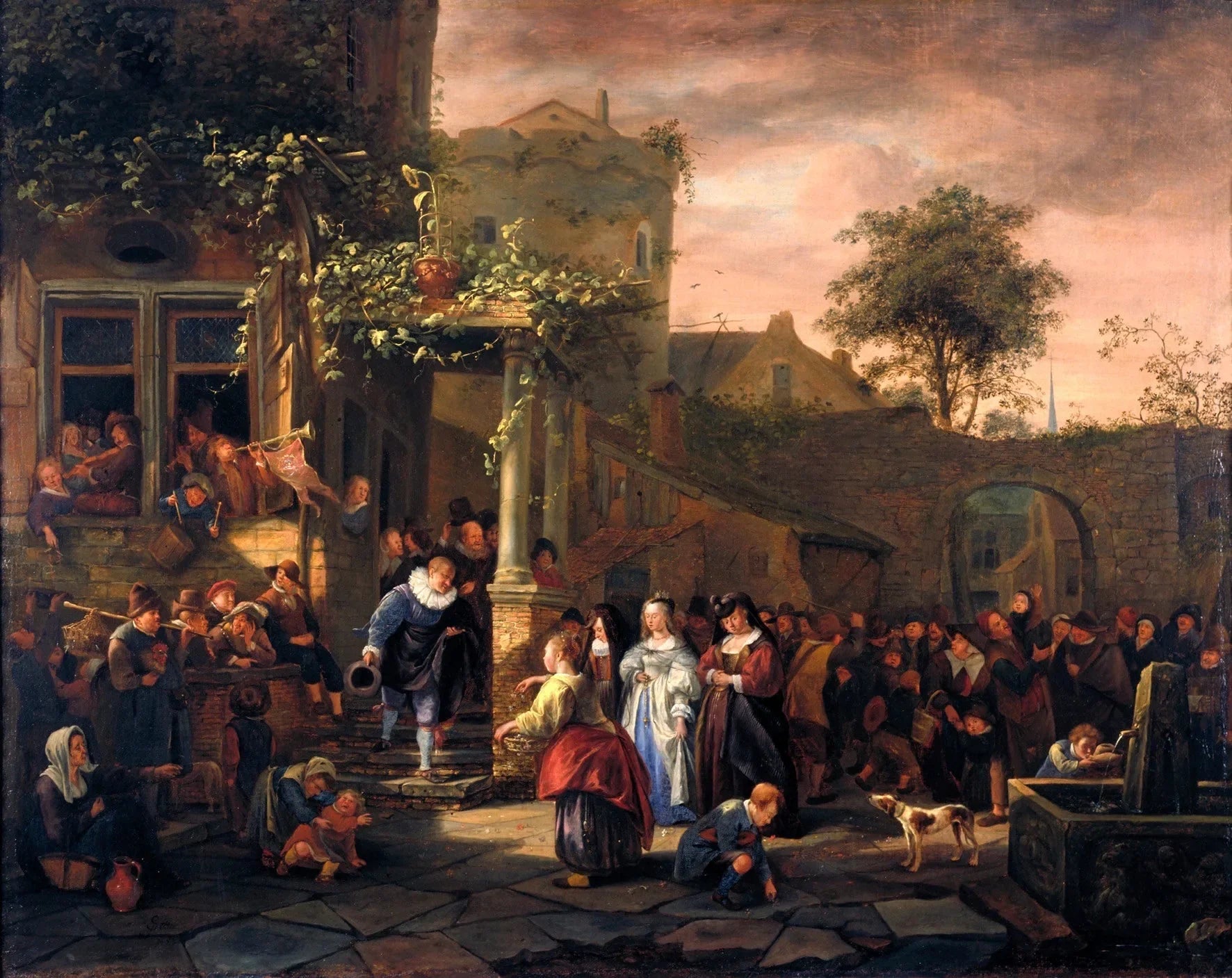 Le mariage du village - Jan Steen image 1 reproduction d’œuvre d’art à l’huile