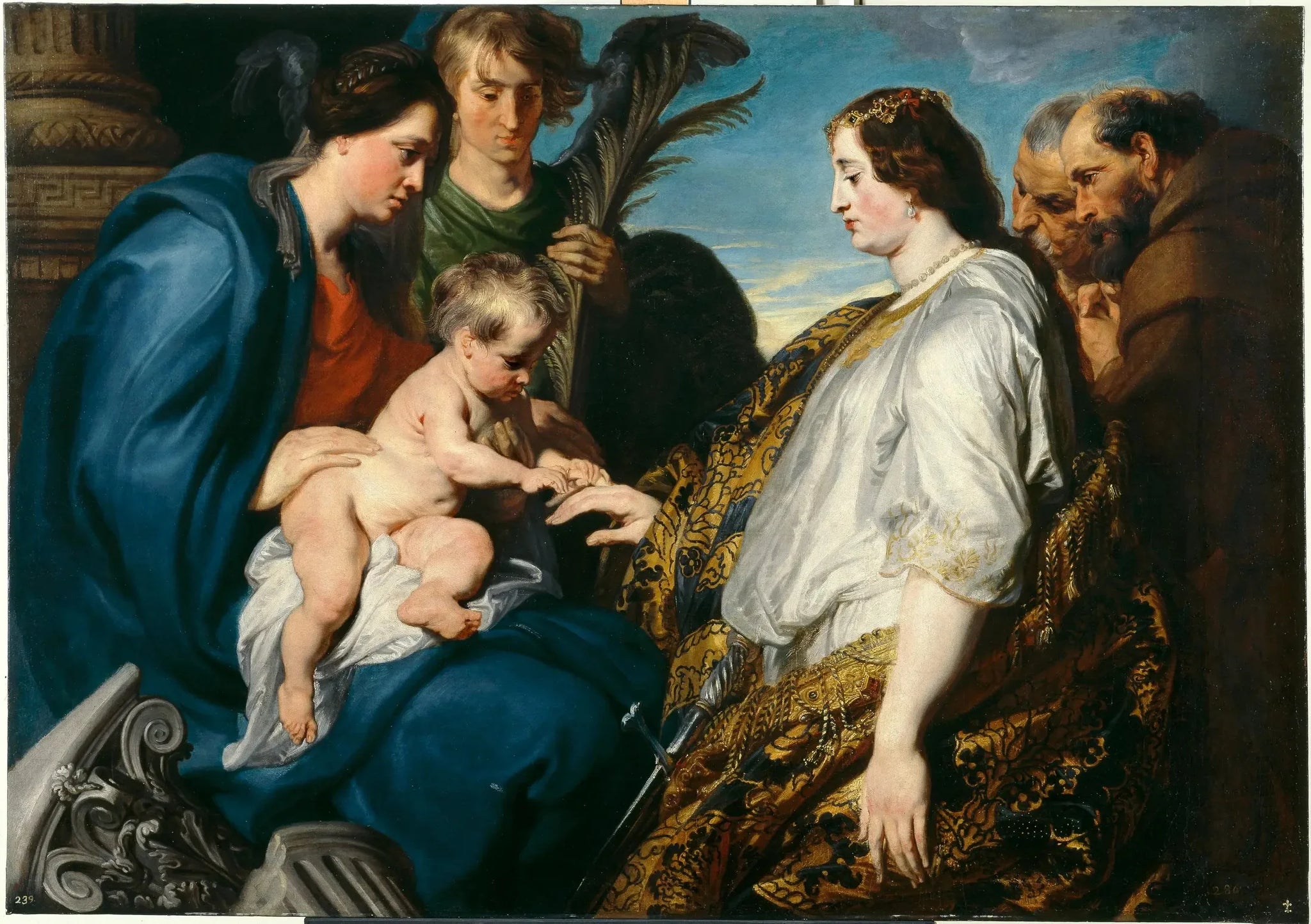 Le Mariage mystique de Sainte Catherine - Antoine van Dyck image 1 reproduction artisanale de tableau