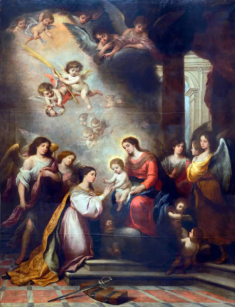 Le Mariage mystique de Sainte Catherine - Bartolomé Esteban Murillo