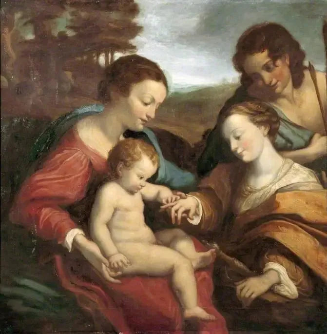 Le mariage mystique de sainte Catherine d'Alexandrie - Antonio da Correggio image 1 copie de tableau peinte à la main