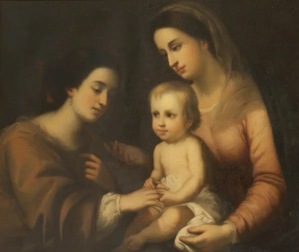 Le mariage mystique de sainte Catherine d'Alexandrie - Bartolomé Esteban Murillo image 1 copie peinte à la main à l’huile