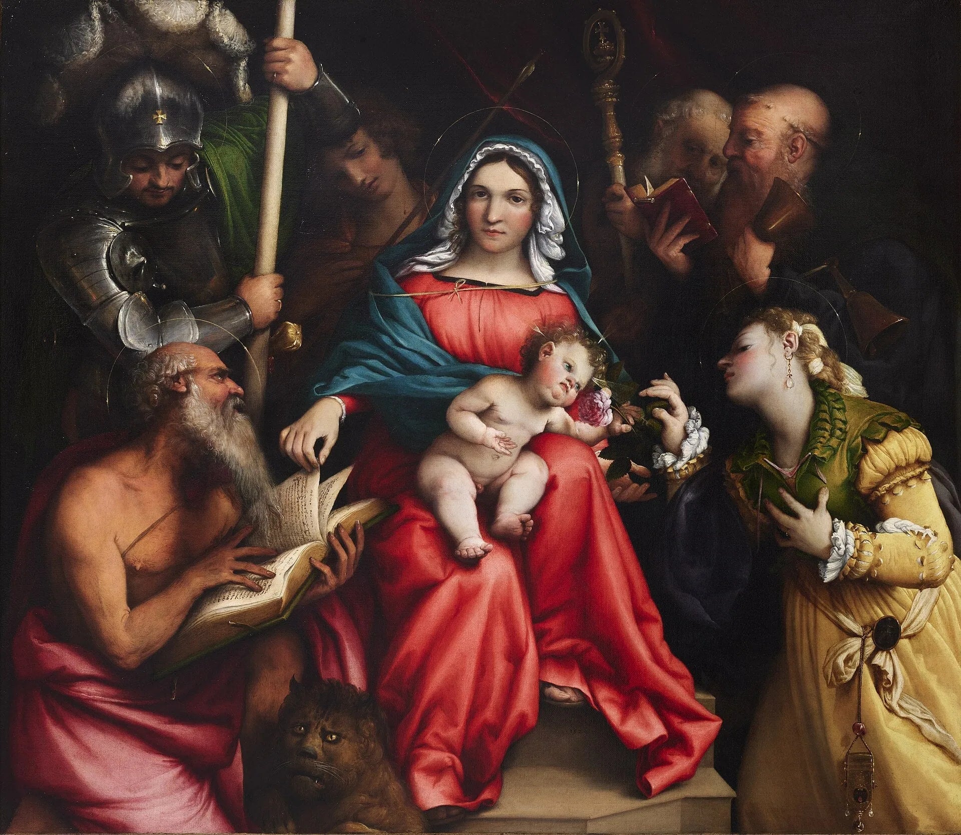 Le Mariage mystique de sainte Catherine (Lotto, Rome) - Lorenzo Lotto image 1 reproduction artisanale de tableau