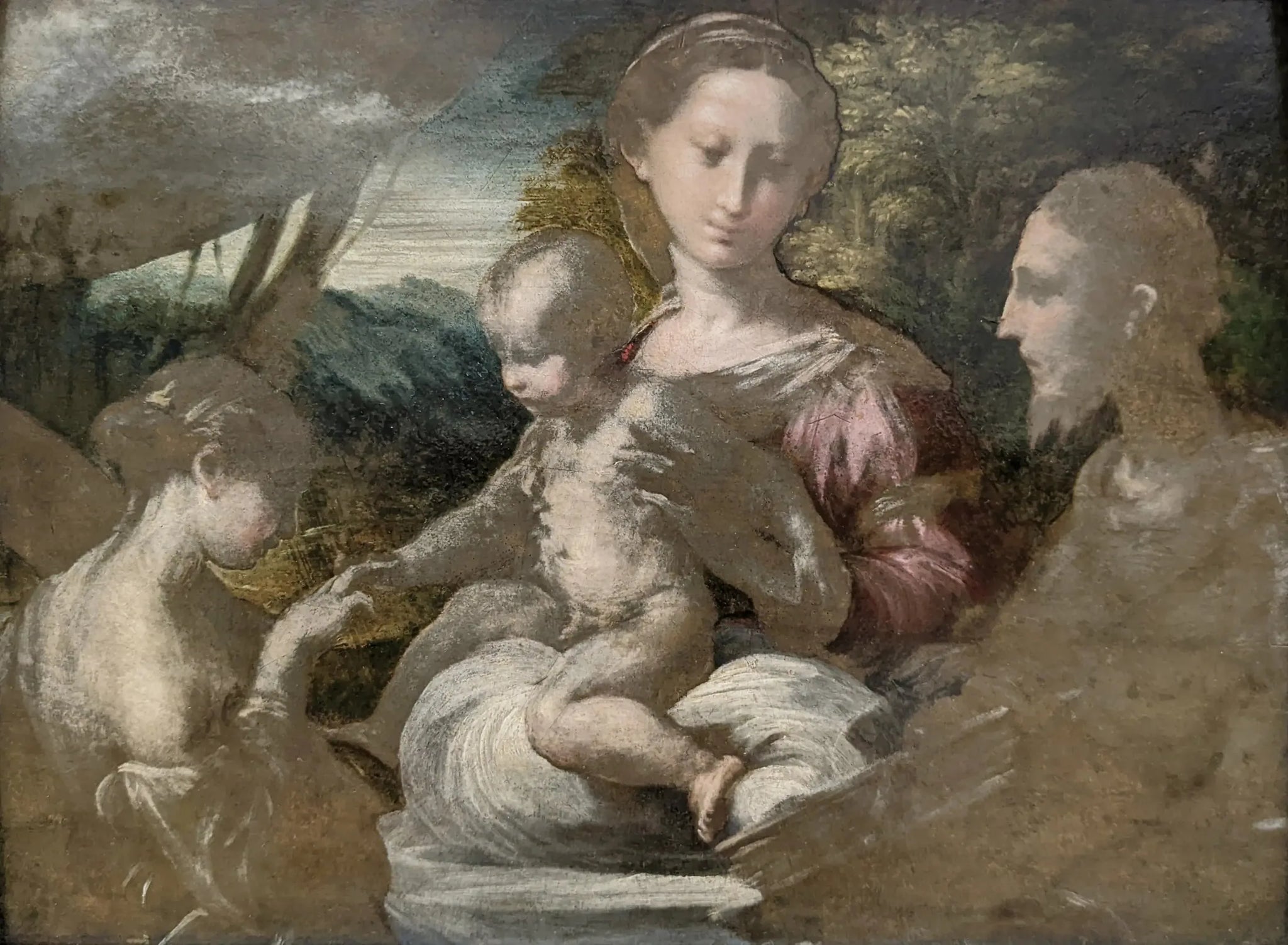 Le Mariage mystique de Sainte Catherine - Parmigianino image 1 reproduction artisanale de tableau