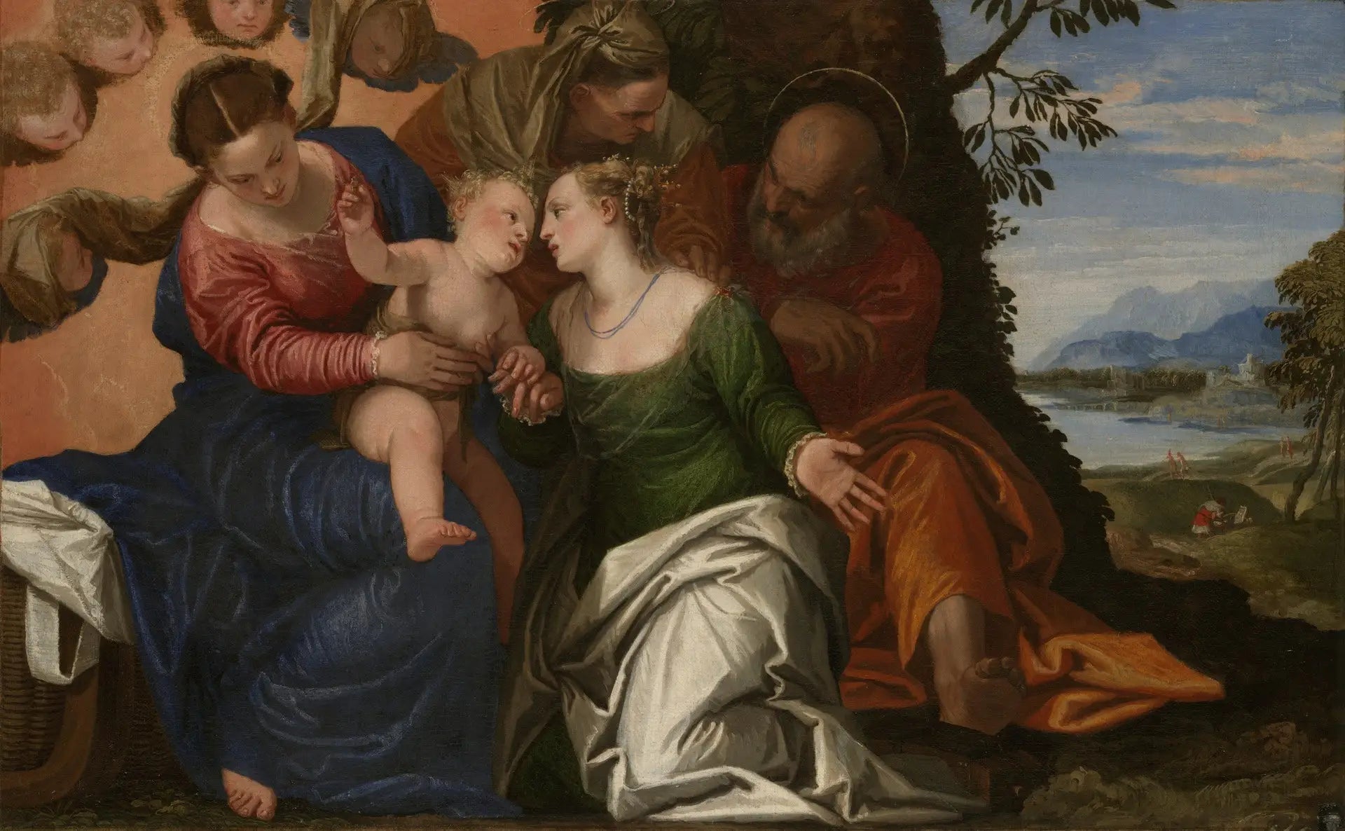 Le Mariage mystique de Sainte Catherine - Paul Véronèse image 1 copie de tableau peinte à la main