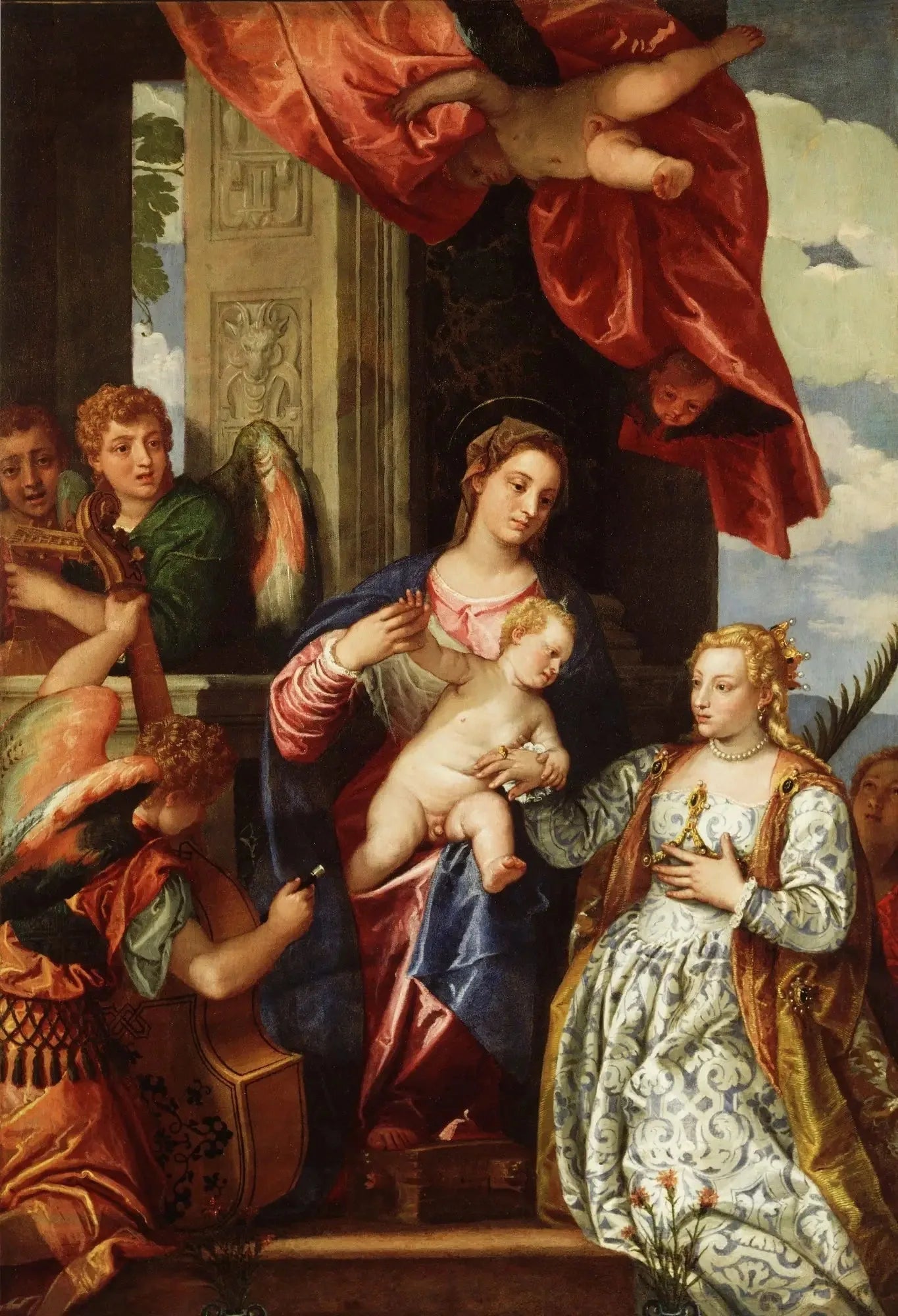 Le mariage mystique de sainte Catherine - Paul Véronèse image 1 copie peinte à la main à l’huile