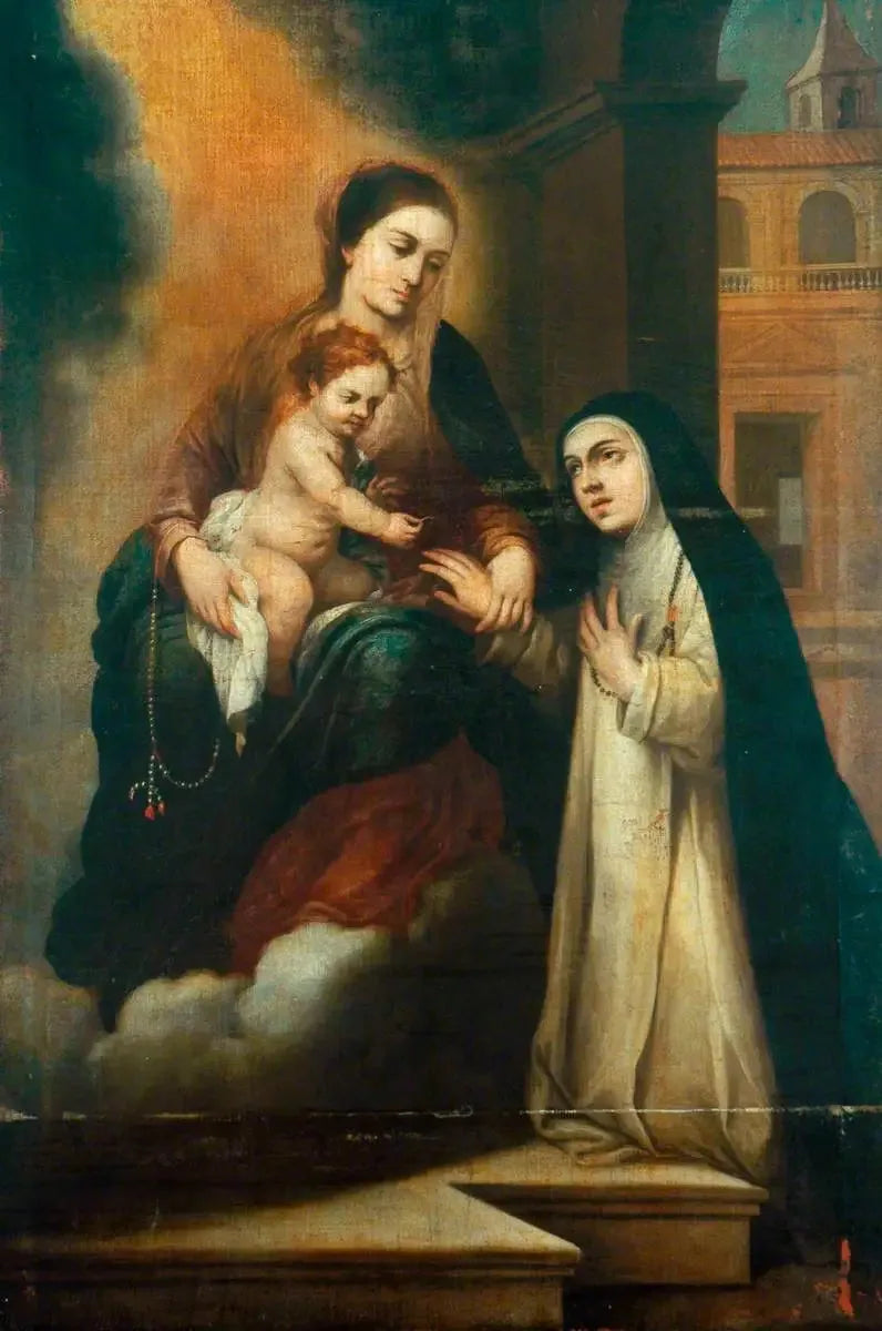 Le mariage mystique de sainte Catherine de Sienne - Bartolomé Esteban Murillo image 1 copie peinte à la main à l’huile