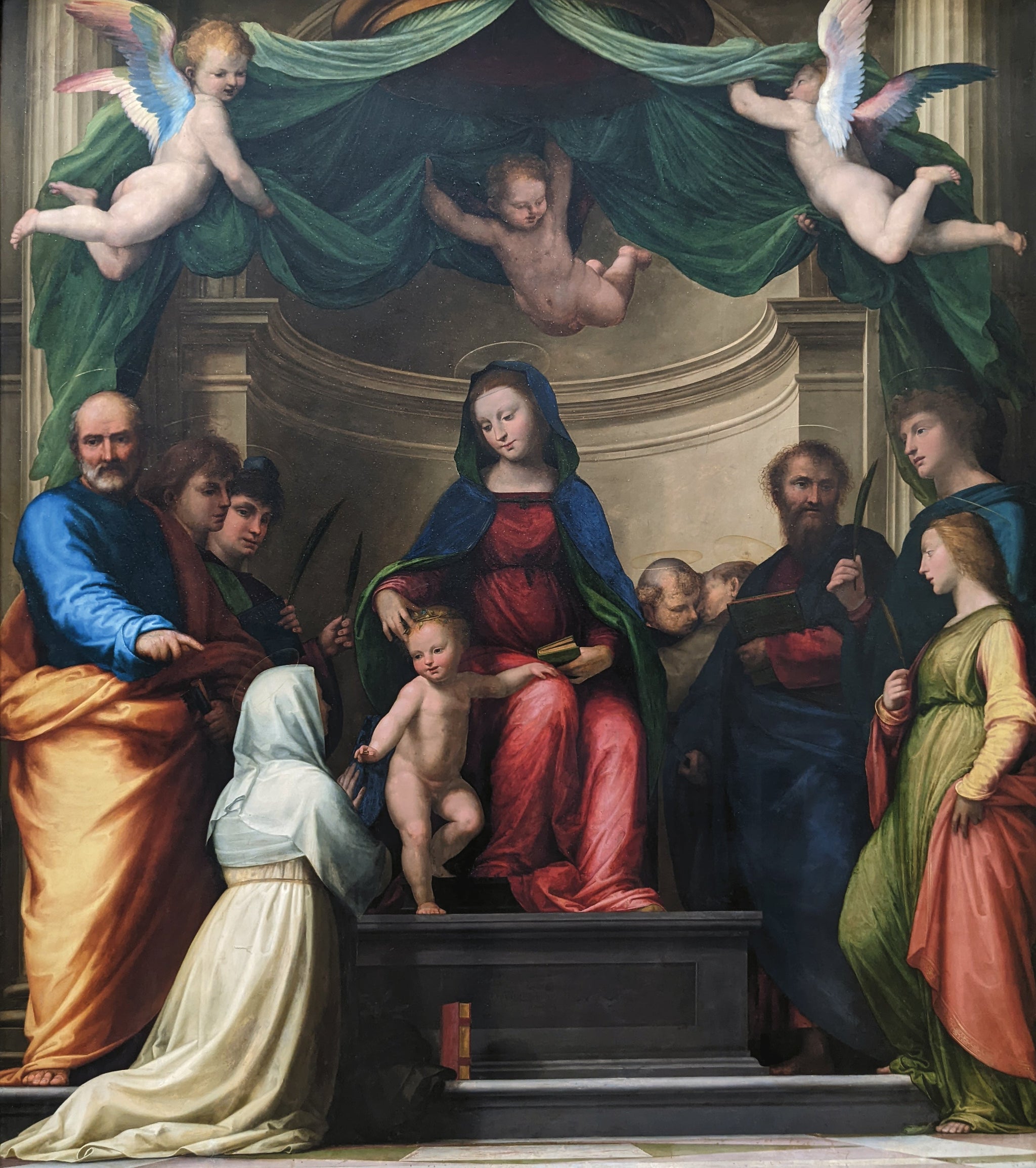Le Mariage mystique de Sainte Catherine de Sienne - Fra Bartolomeo image 1 copie peinte à la main à l’huile