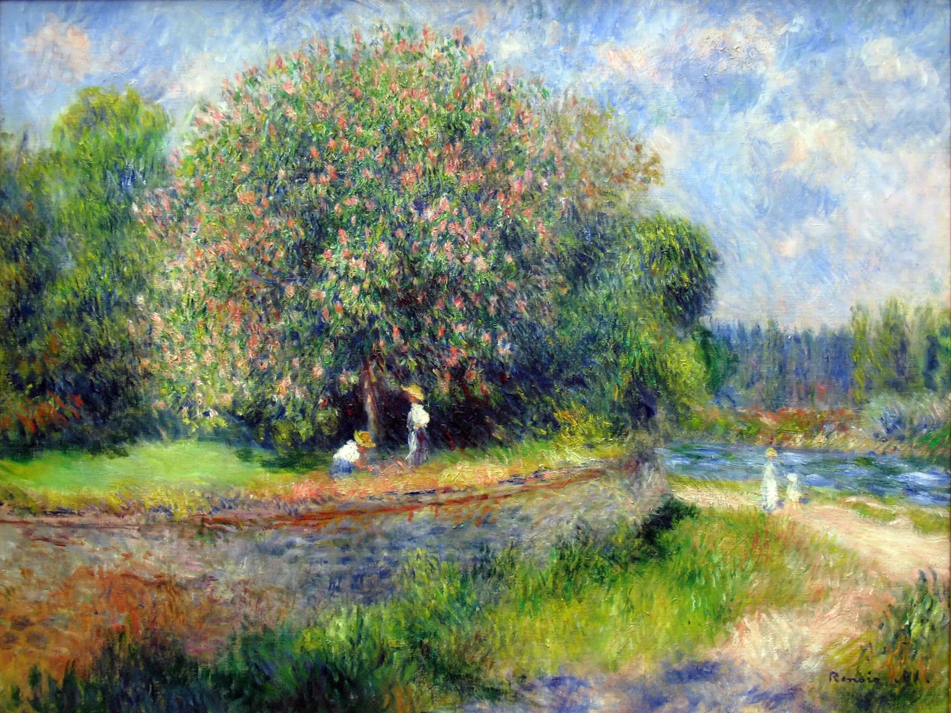 Le marronnier en fleurs - Pierre-Auguste Renoir image 1 reproduction d’œuvre d’art à l’huile
