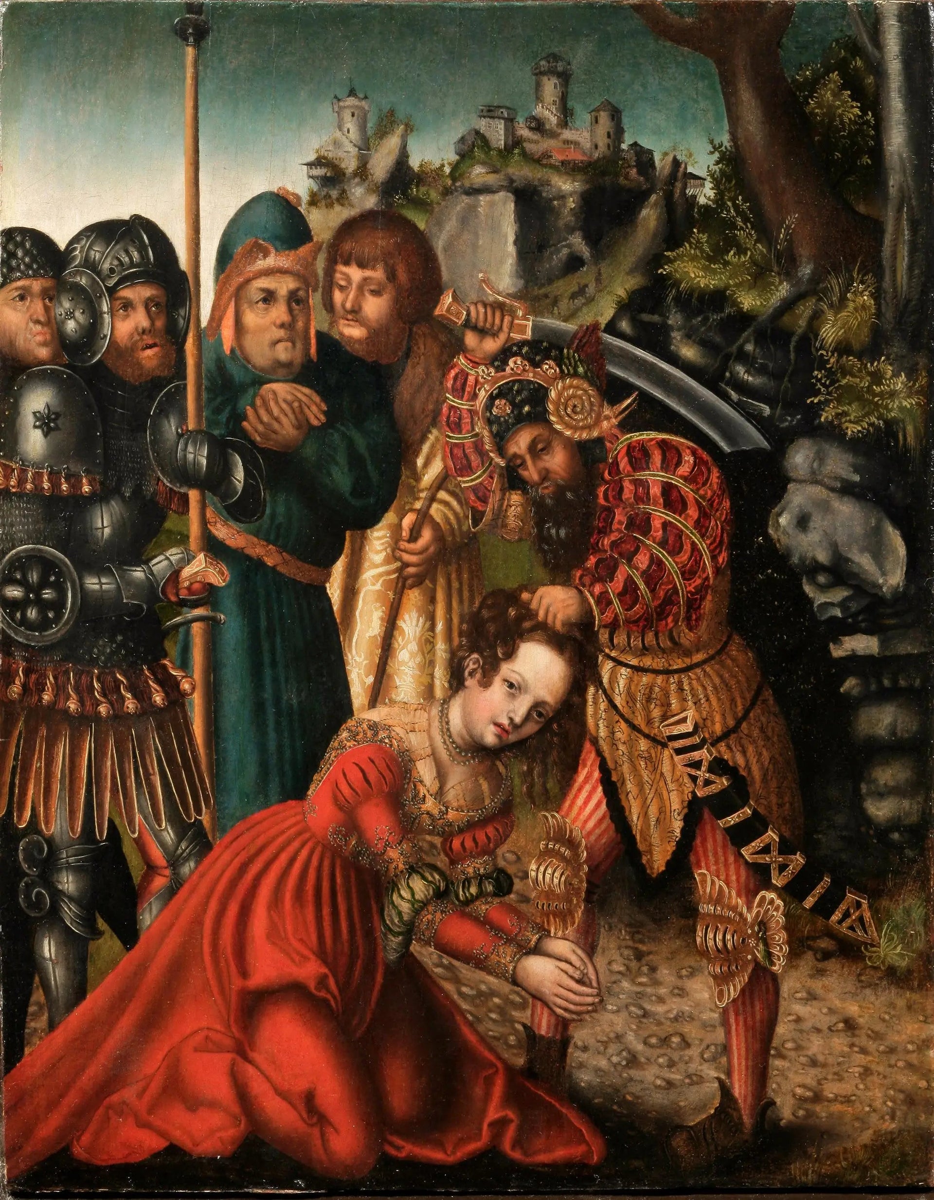 Le martyre de sainte Barbe - Lucas Cranach the Elder image 1 tableau peint à l’huile sur toile