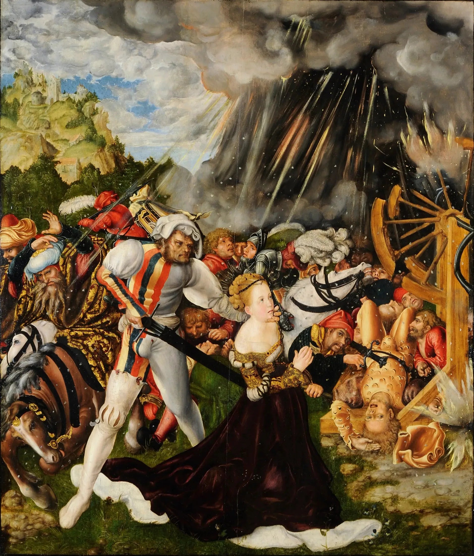 Le martyre de sainte Catherine - Lucas Cranach the Elder image 1 reproduction artisanale de tableau