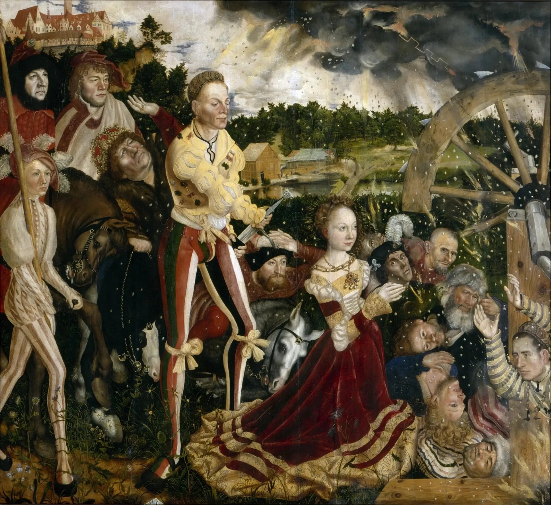 Le Martyre de sainte Catherine (panneau central) - Lucas Cranach the Elder image 1 reproduction réalisée par Alpha Reproduction