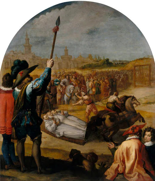 Le martyre de trois chartreux à la chartreuse de Londres - Vincenzo Carducci image 1 reproduction artisanale de tableau