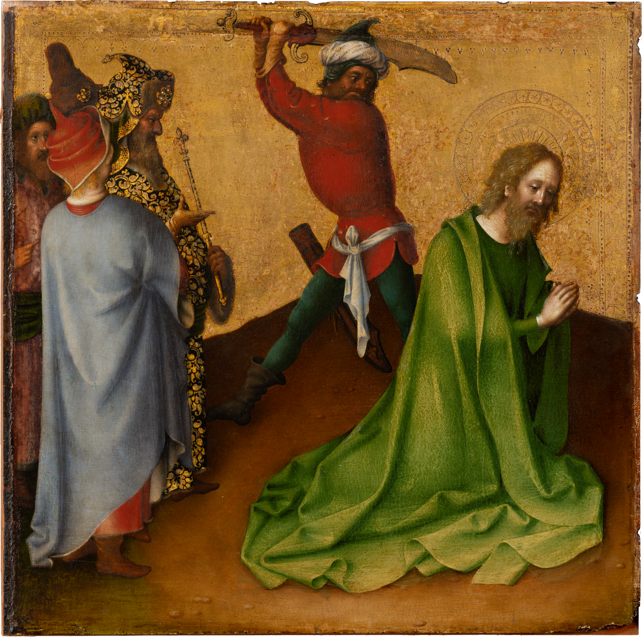 Le martyre des apôtres : le martyre de saint Jacques l’Ancien - Stefan Lochner image 1 reproduction artisanale de tableau