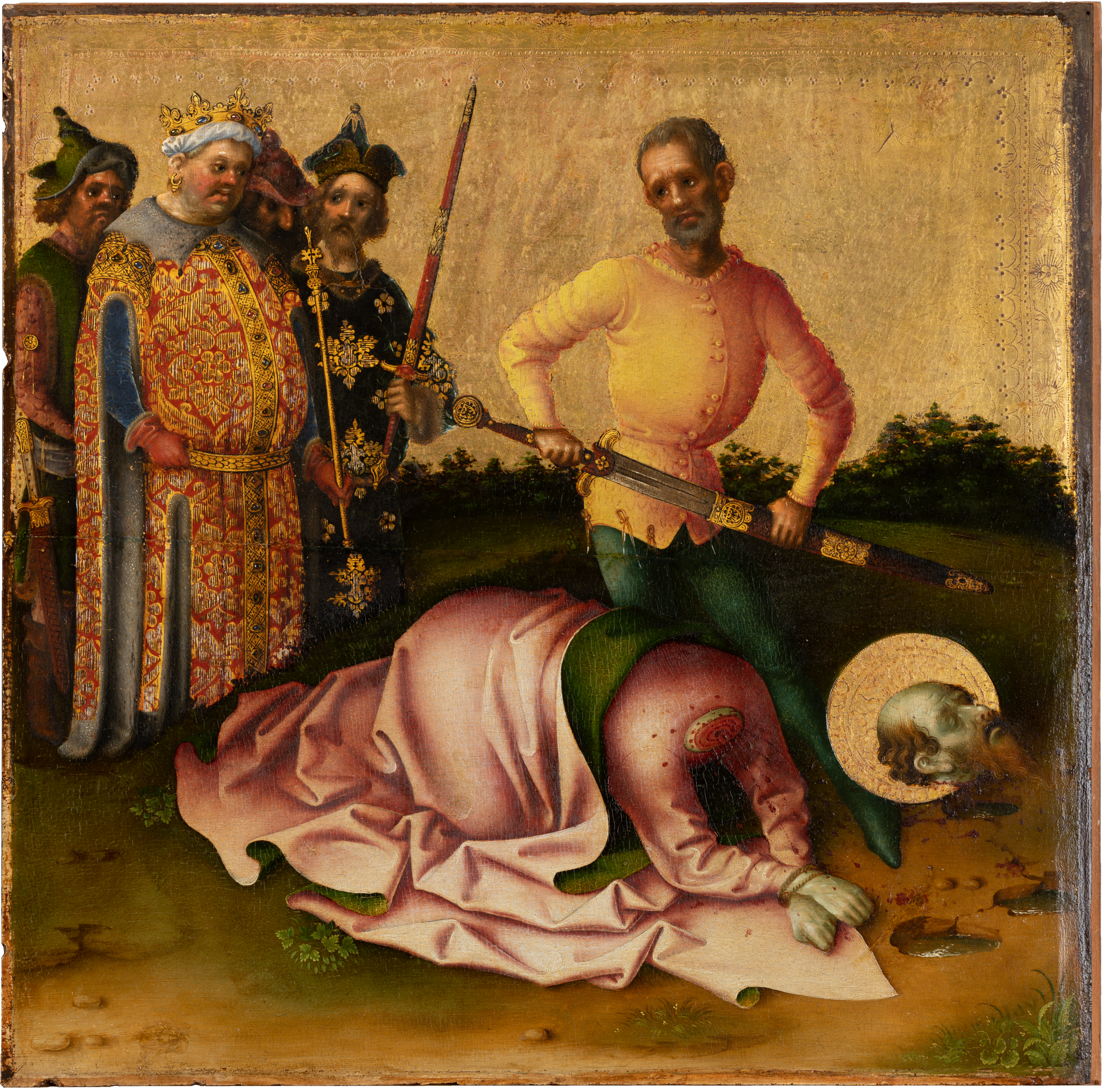 Le martyre des apôtres : le martyre de saint Paul - Stefan Lochner image 1 copie de tableau peinte à la main