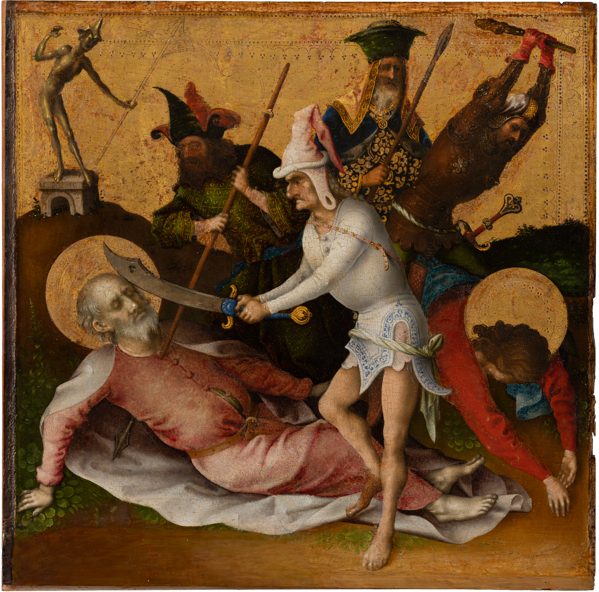 Le martyre des apôtres : le martyre des saints Simon et Judas - Stefan Lochner image 1 reproduction de peinture à l’huile