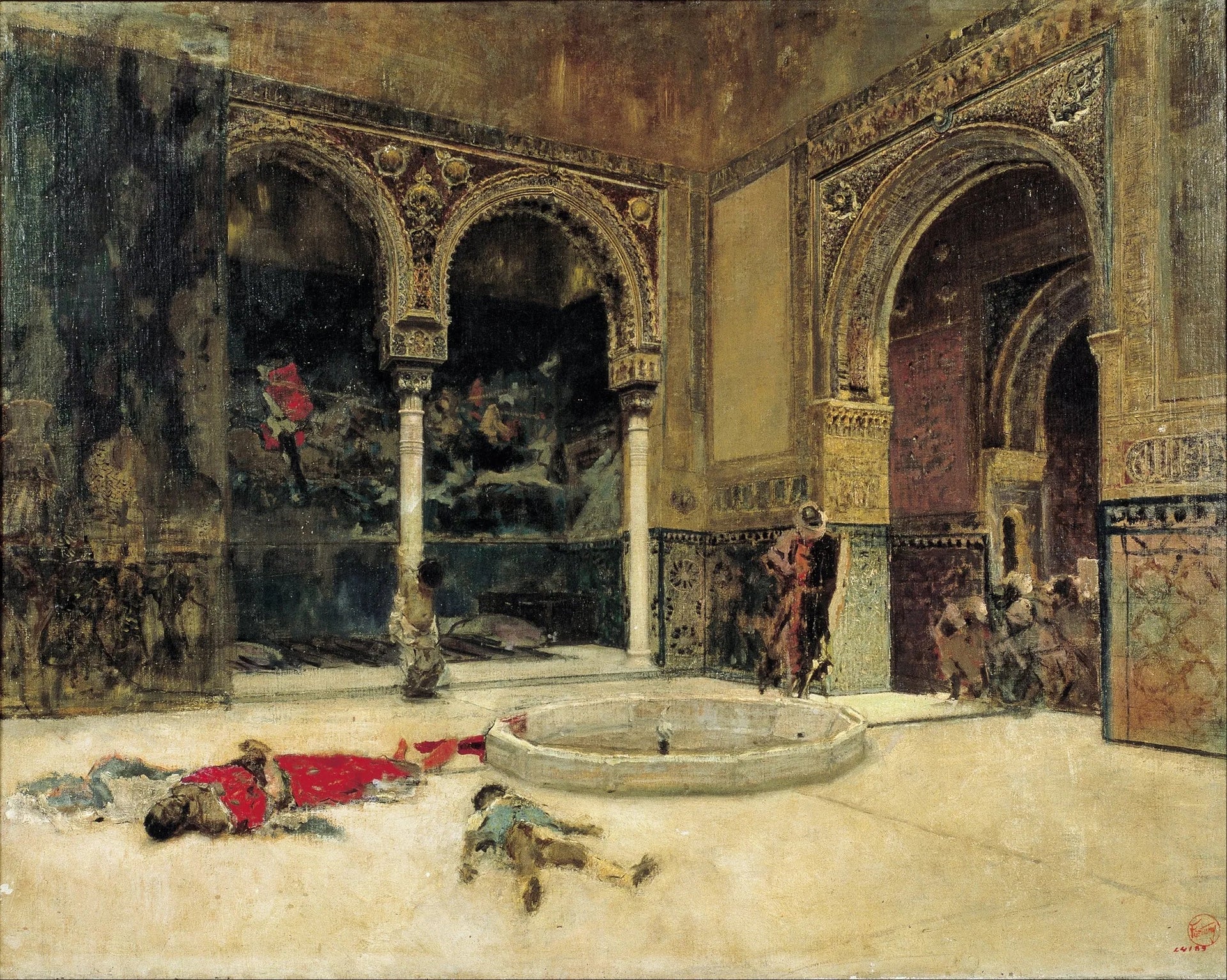 Le massacre des Abencerrajes - Mariano Fortuny Marsal image 1 copie peinte à la main à l’huile