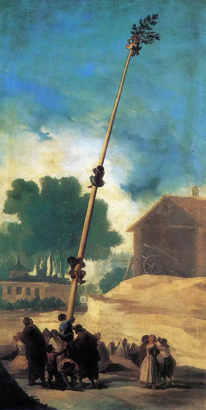 Le Mât de cocagne - Francisco de Goya image 1 copie de tableau peinte à la main