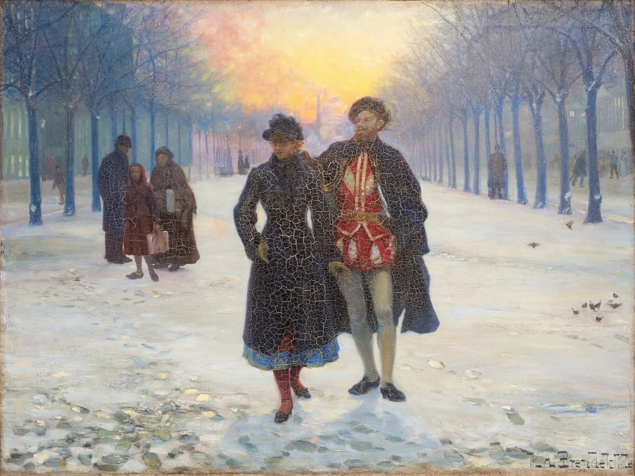 Le matin après le carnaval. - H. A. Brendekilde image 1 reproduction réalisée par Alpha Reproduction