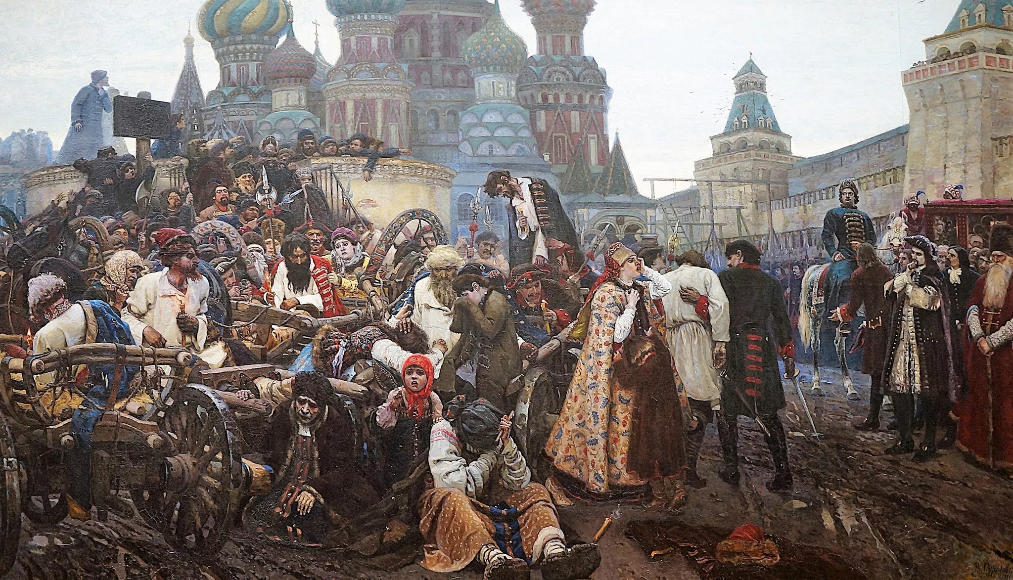 Le Matin de l'exécution des Streltsy - Vassili Sourikov image 1 copie peinte à la main à l’huile