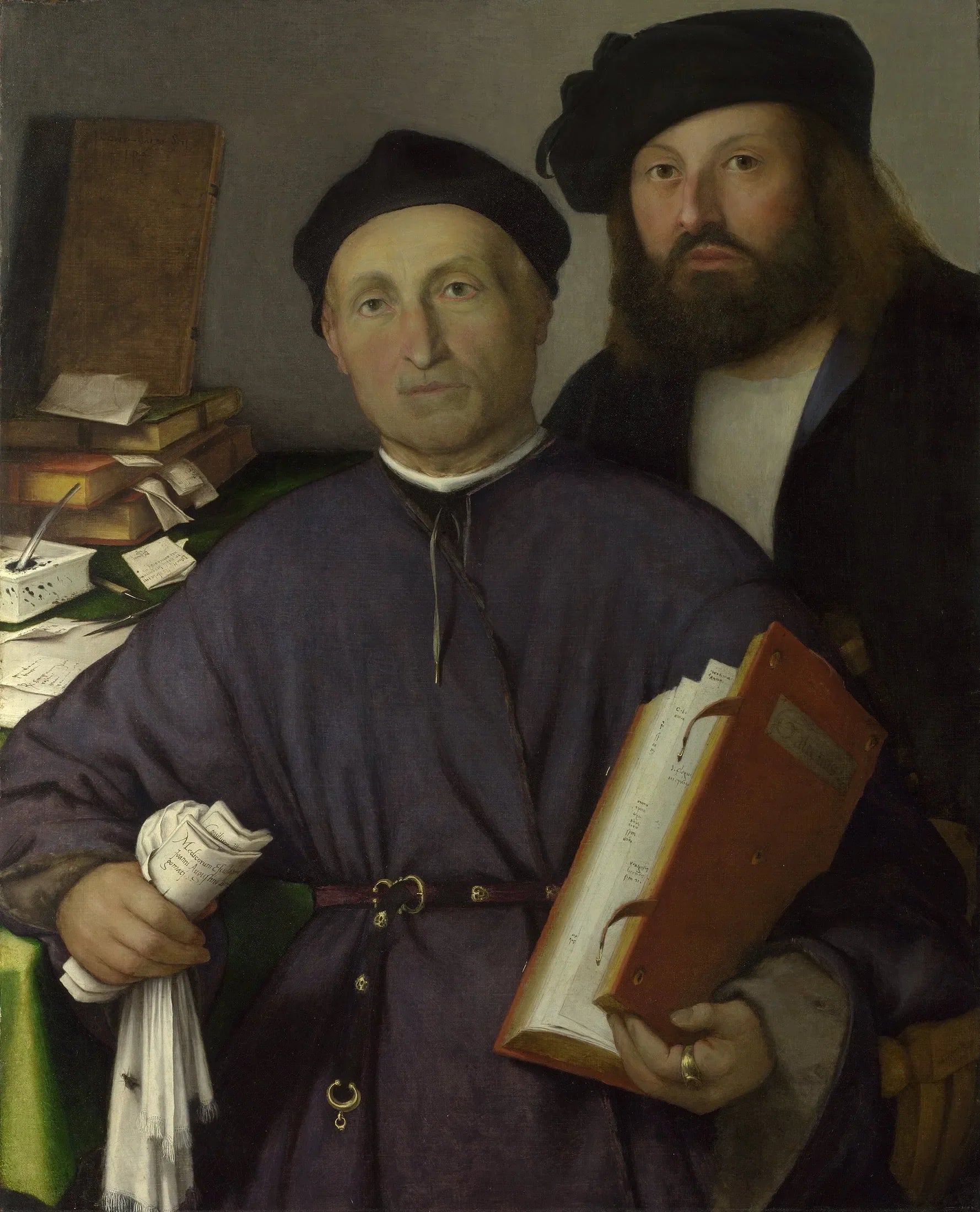 Le médecin Giovanni Agostino della Torre et son fils Niccolò - Lorenzo Lotto image 1 tableau peint à l’huile sur toile