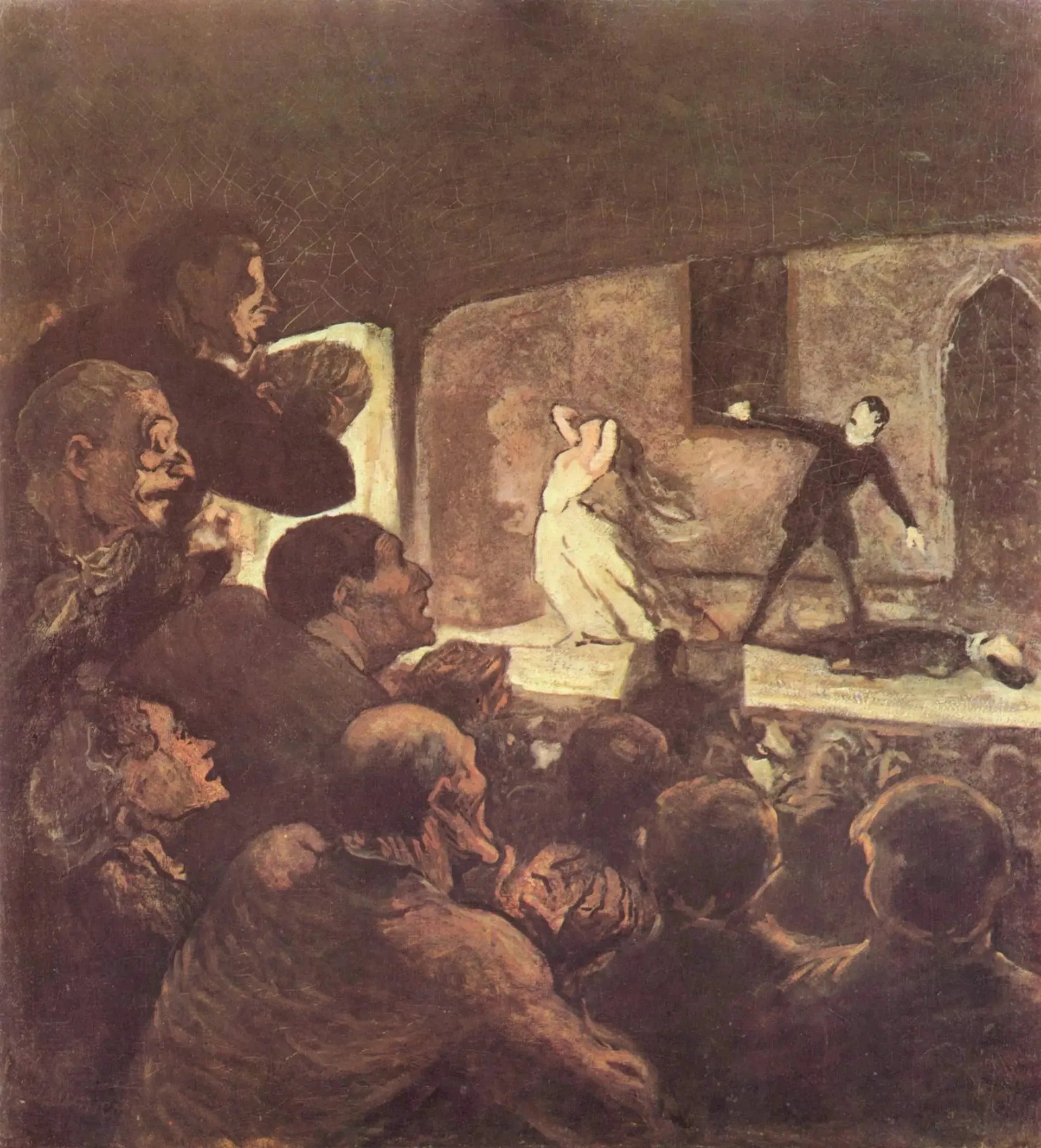 Le Mélodrame - Honoré Daumier image 1 reproduction de peinture à l’huile