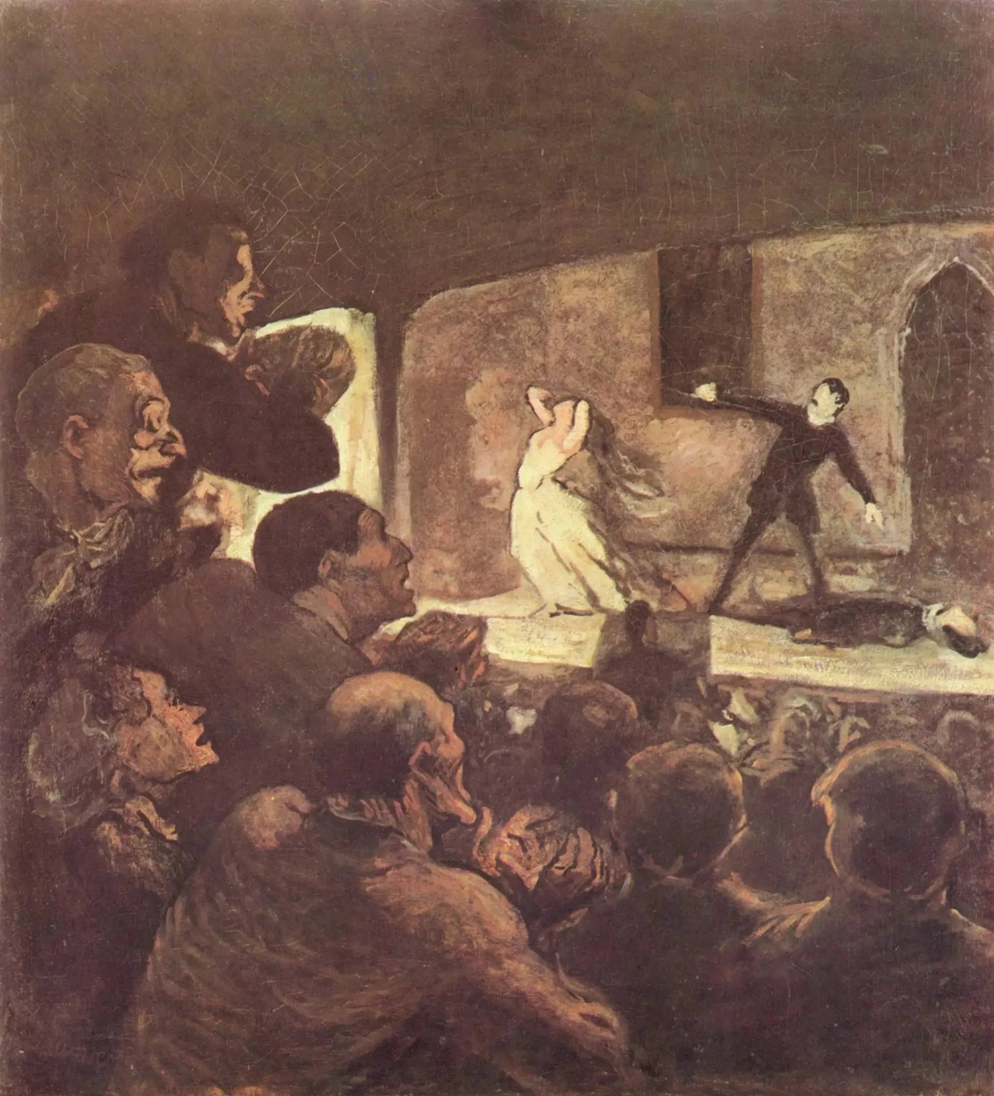 Le Mélodrame - Honoré Daumier image 1 reproduction de peinture à l’huile