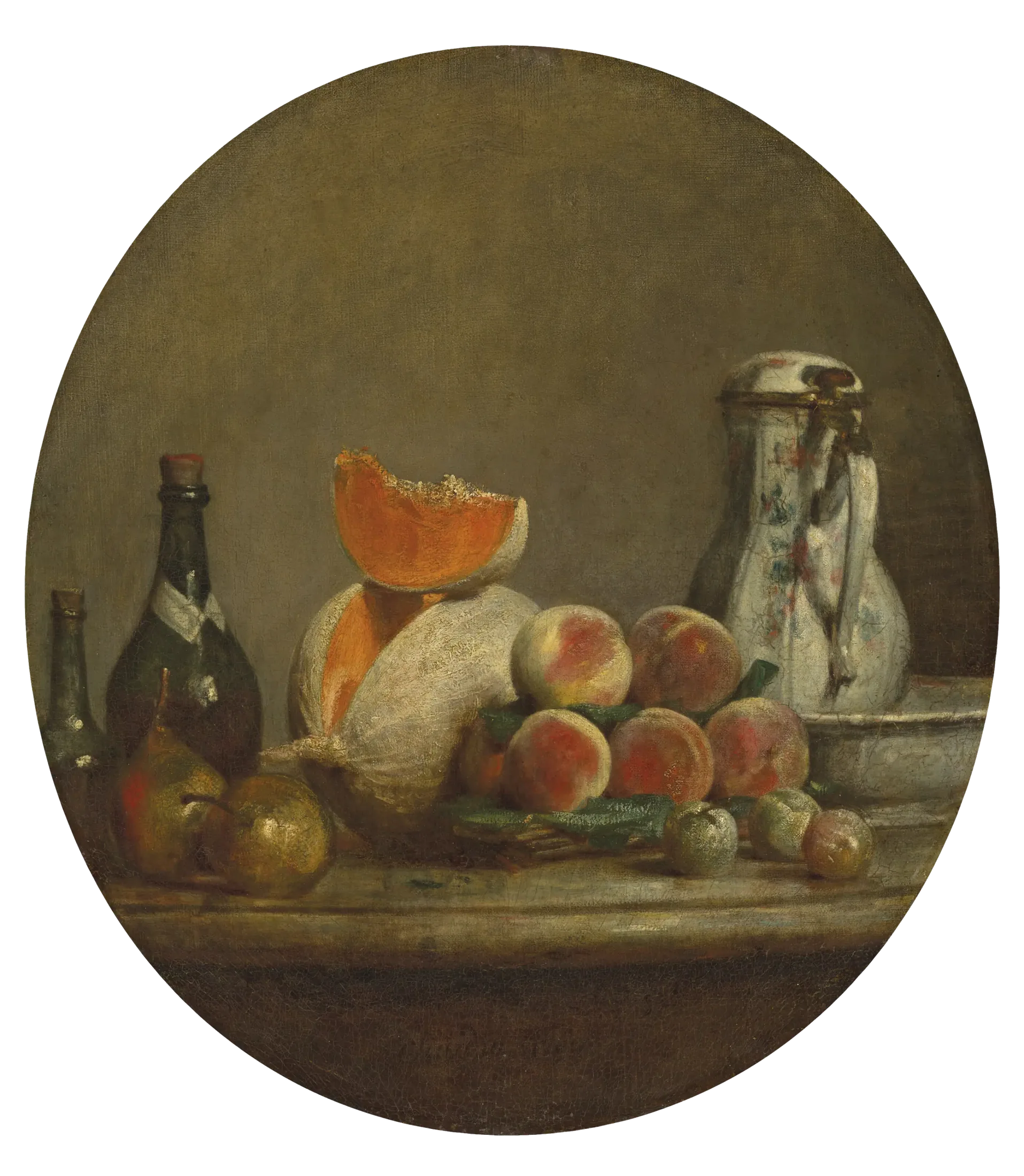Le Melon entamé - Jean Siméon Chardin image 1 tableau peint à l’huile sur toile