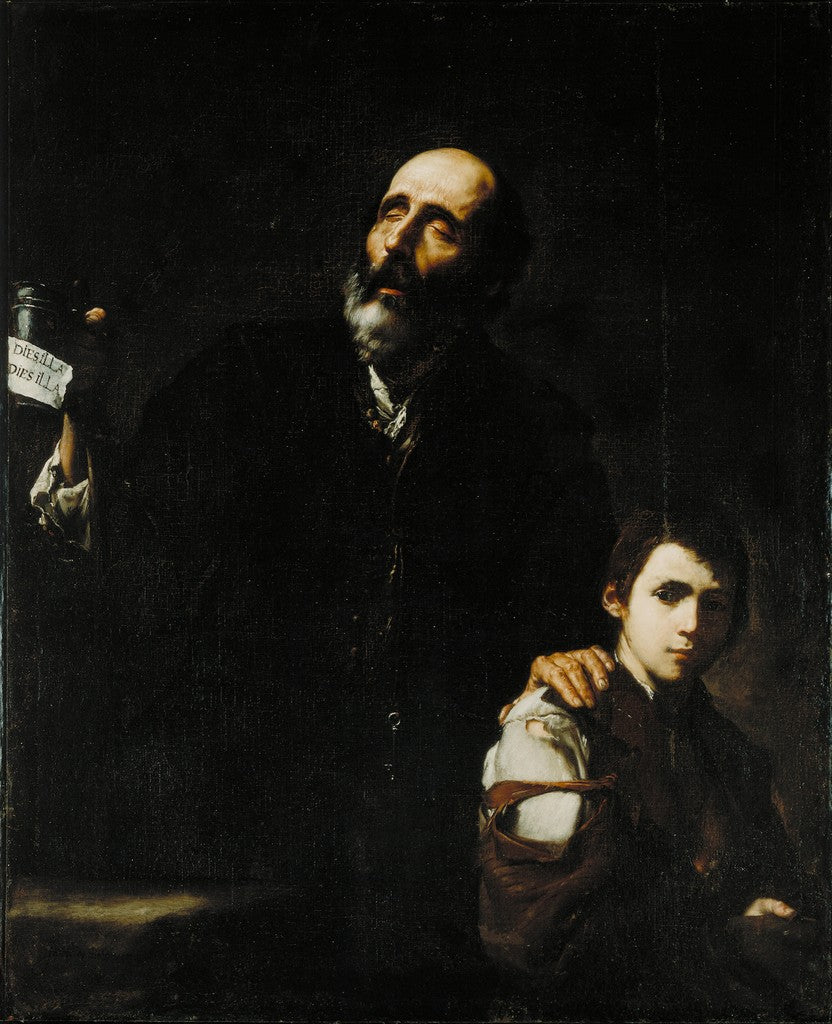 Le mendiant aveugle et son garçon - Jusepe de Ribera image 1 tableau peint à l’huile sur toile