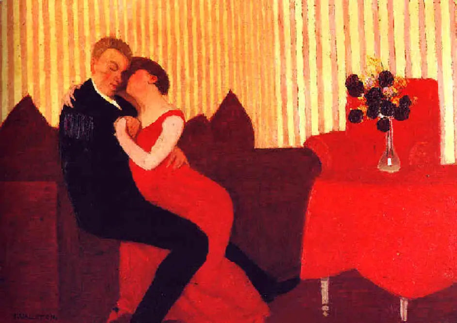 Le Mensonge - Félix Vallotton image 1 reproduction artisanale de tableau
