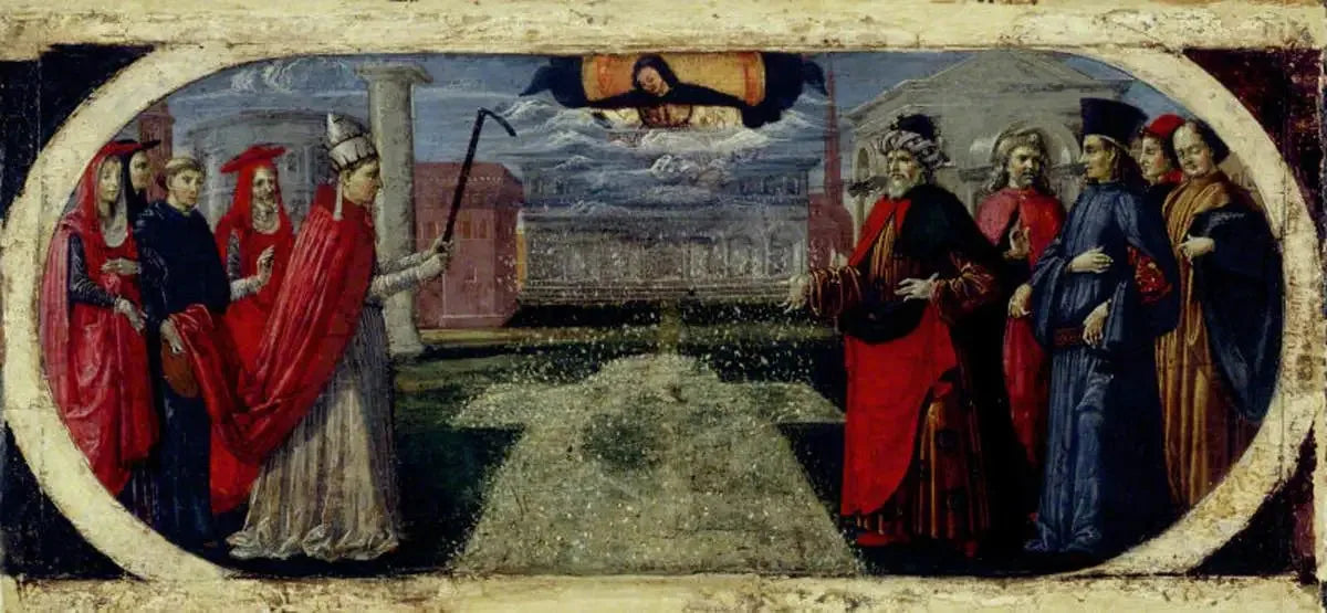 Le Miracle de la neige - Pietro Perugino image 1 reproduction de peinture à l’huile