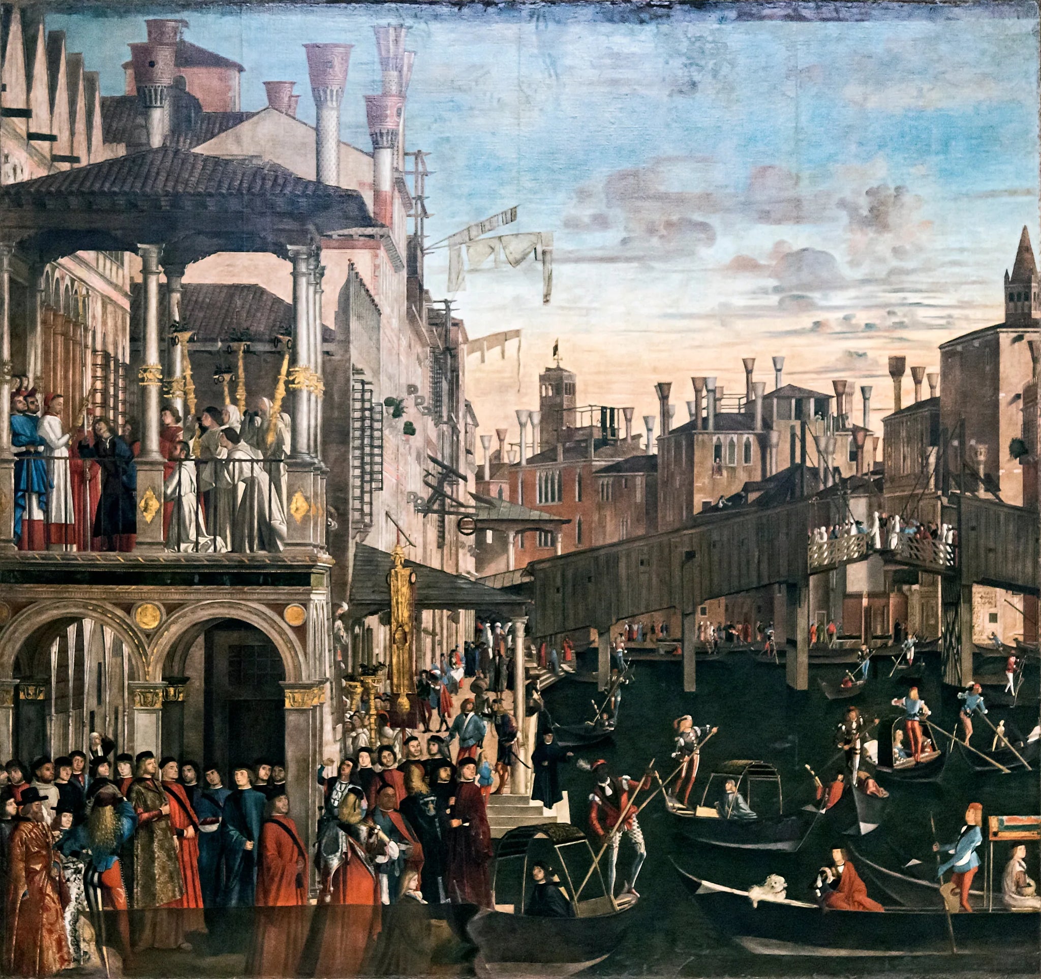 Le Miracle de la relique de la Croix au pont du Rialto - Vittore Carpaccio image 1 tableau peint à l’huile sur toile