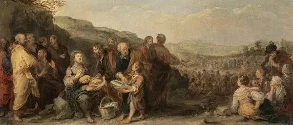 Le miracle des pains et des poissons - Bartolomé Esteban Murillo image 1 reproduction réalisée par Alpha Reproduction