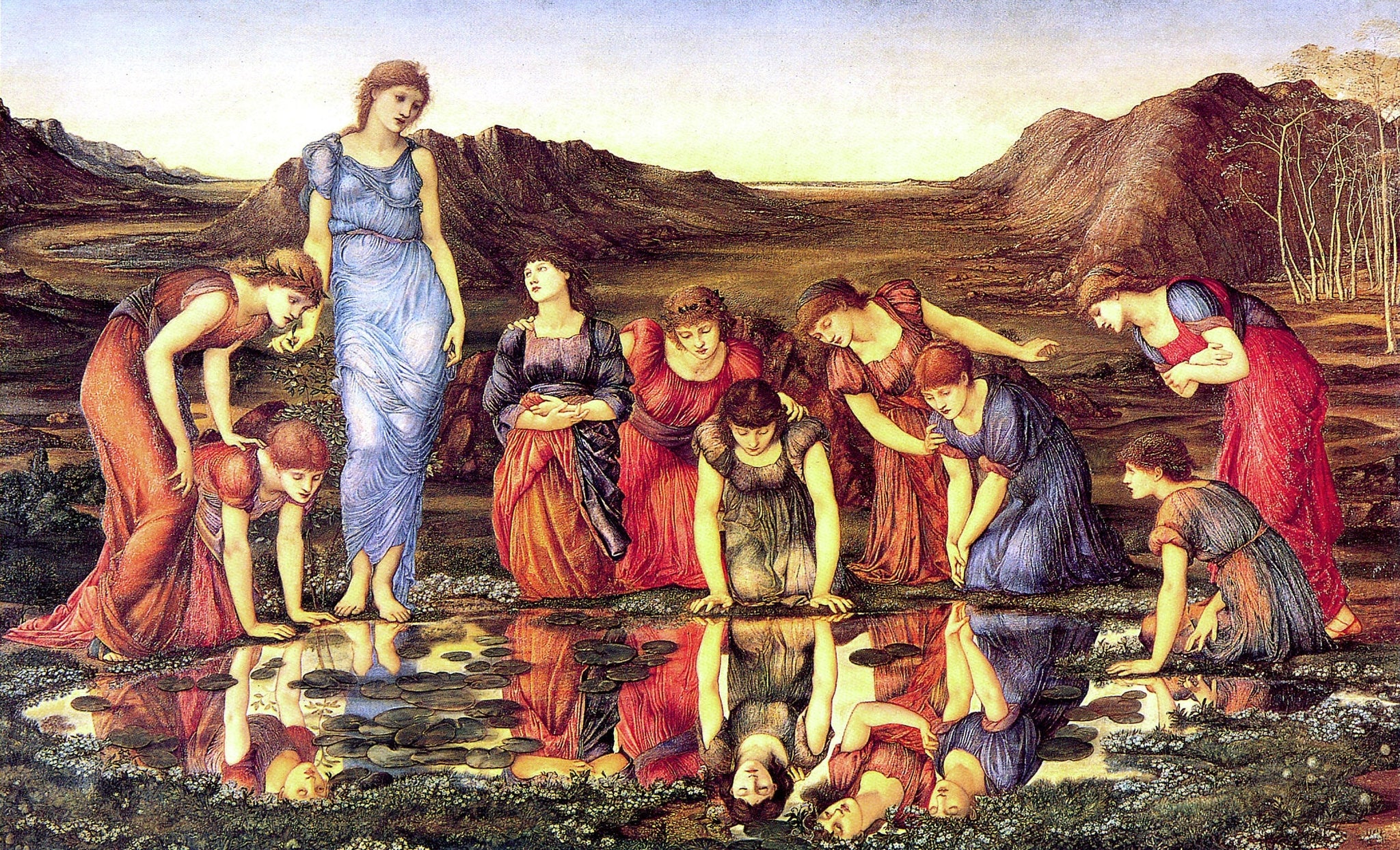 Le Miroir de Vénus - Edward Burne-Jones image 1 reproduction de peinture à l’huile